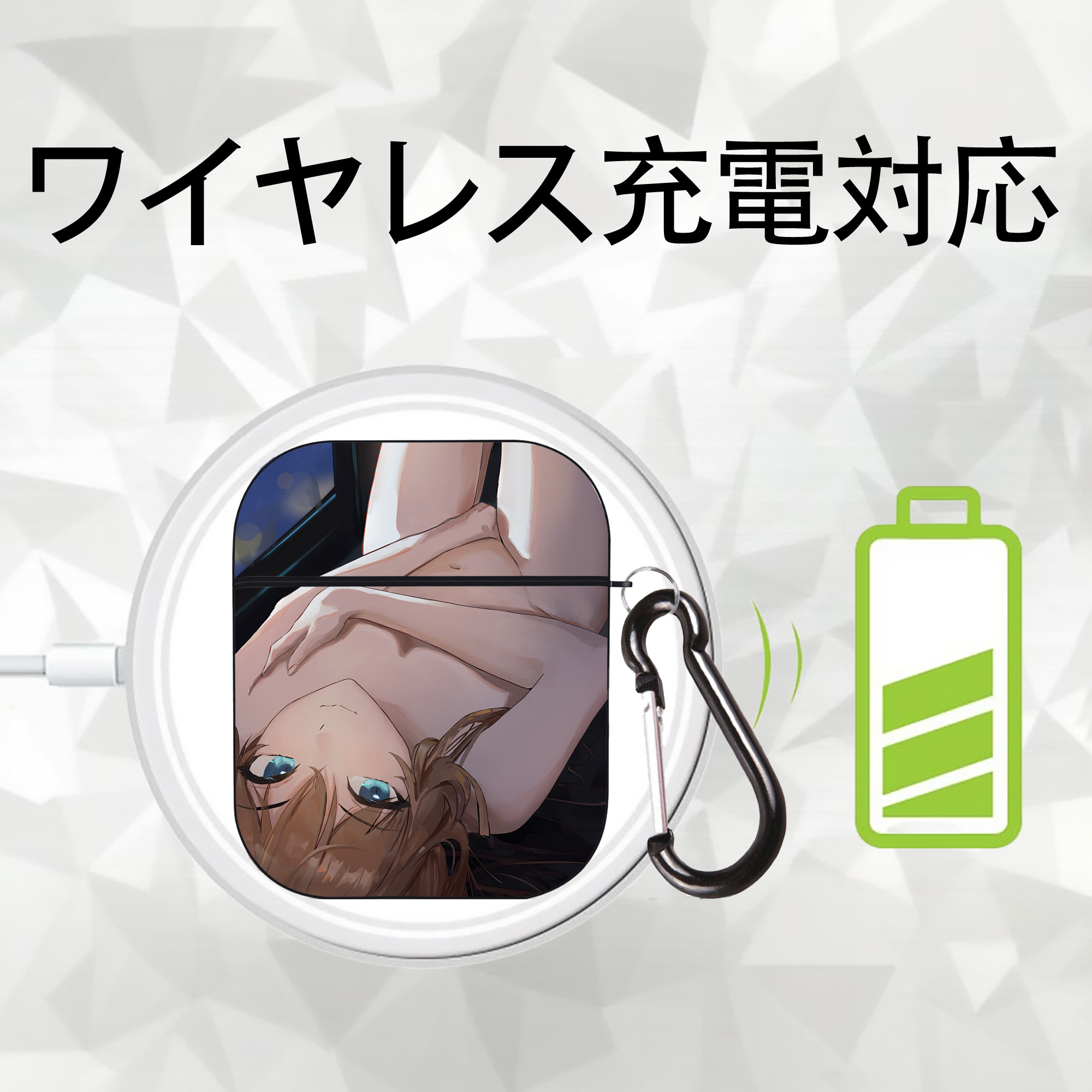 EVA 新世紀エヴァンゲリオン AirPods 第2世代保護ケース ハードシェル ブラック 耐衝撃・防指紋・カラビナ付き