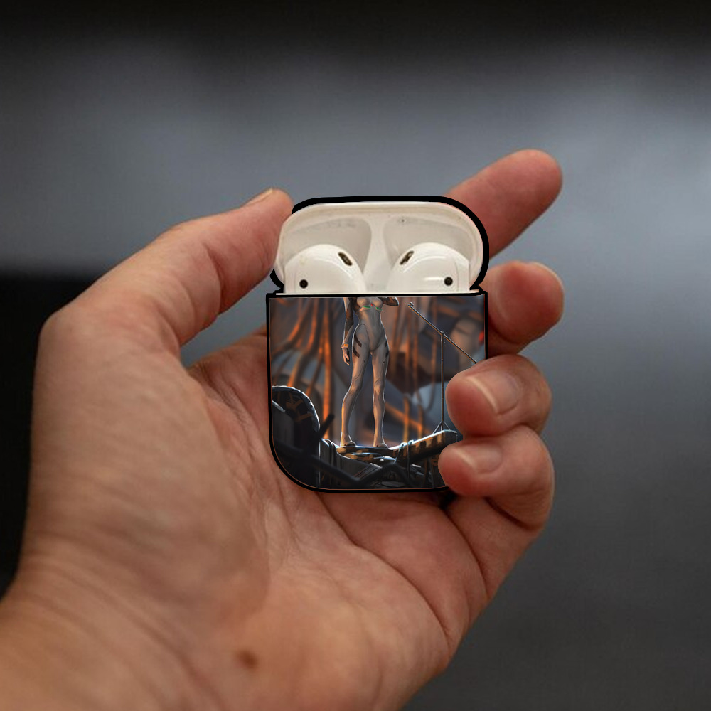EVA 新世紀エヴァンゲリオン AirPods 第2世代保護ケース ハードシェル ブラック 耐衝撃・防指紋・カラビナ付き