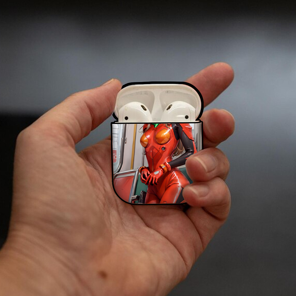 EVA 新世紀エヴァンゲリオン AirPods 第2世代保護ケース ハードシェル ブラック 耐衝撃・防指紋・カラビナ付き