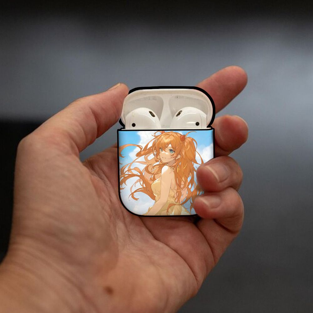 EVA 新世紀エヴァンゲリオン AirPods 第2世代保護ケース ハードシェル ブラック 耐衝撃・防指紋・カラビナ付き