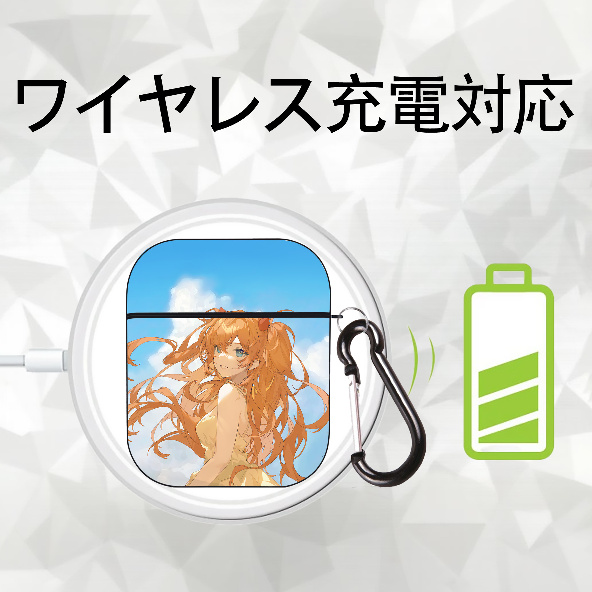 EVA 新世紀エヴァンゲリオン AirPods 第2世代保護ケース ハードシェル ブラック 耐衝撃・防指紋・カラビナ付き