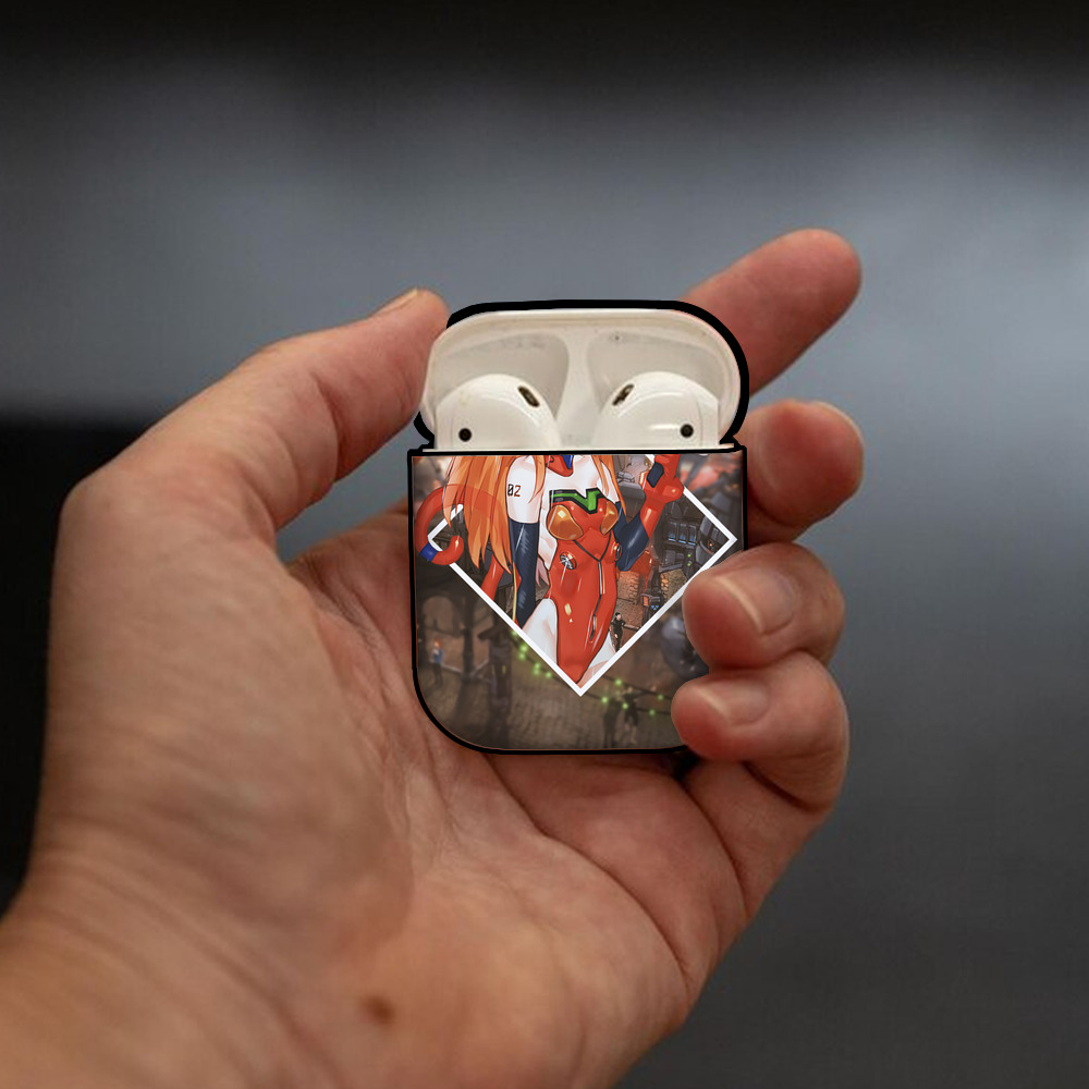 EVA 新世紀エヴァンゲリオン AirPods 第2世代保護ケース ハードシェル ブラック 耐衝撃・防指紋・カラビナ付き