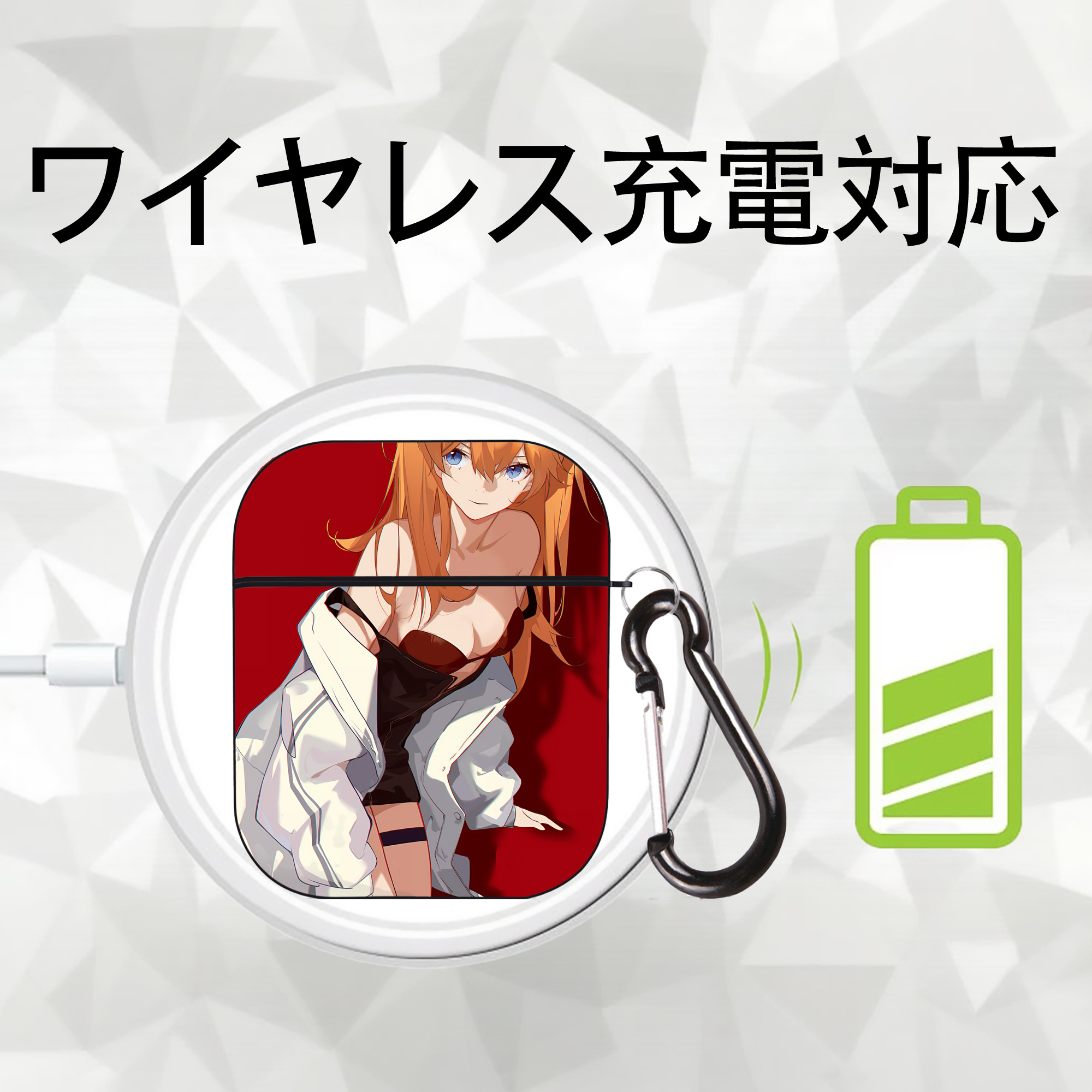 EVA 新世紀エヴァンゲリオン AirPods 第2世代保護ケース ハードシェル ブラック 耐衝撃・防指紋・カラビナ付き