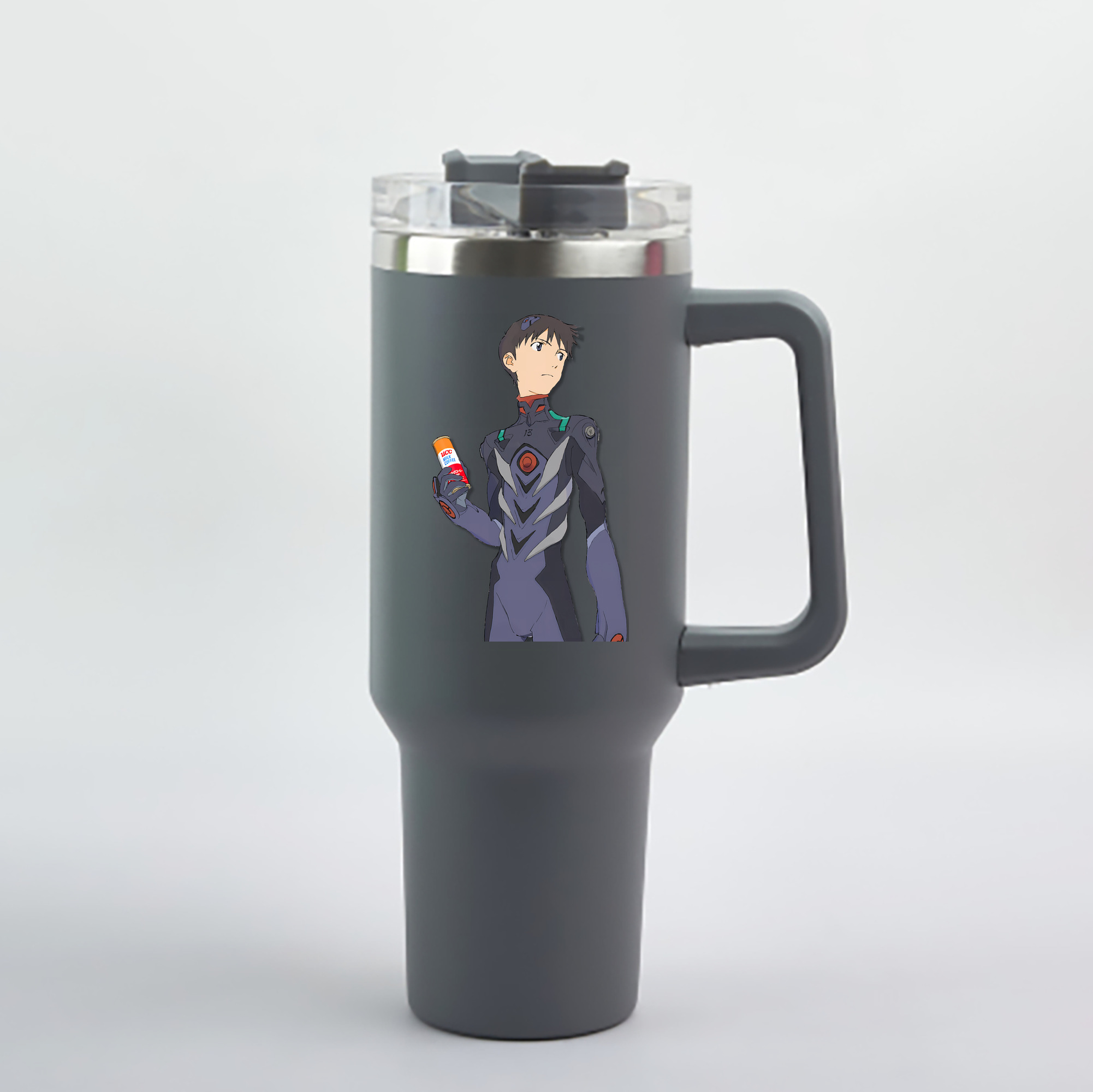 （画像用） EVA 新世紀エヴァンゲリオン 1200mL車用タンブラー - クリスタルステッカー（プラスチックストロー付き）
