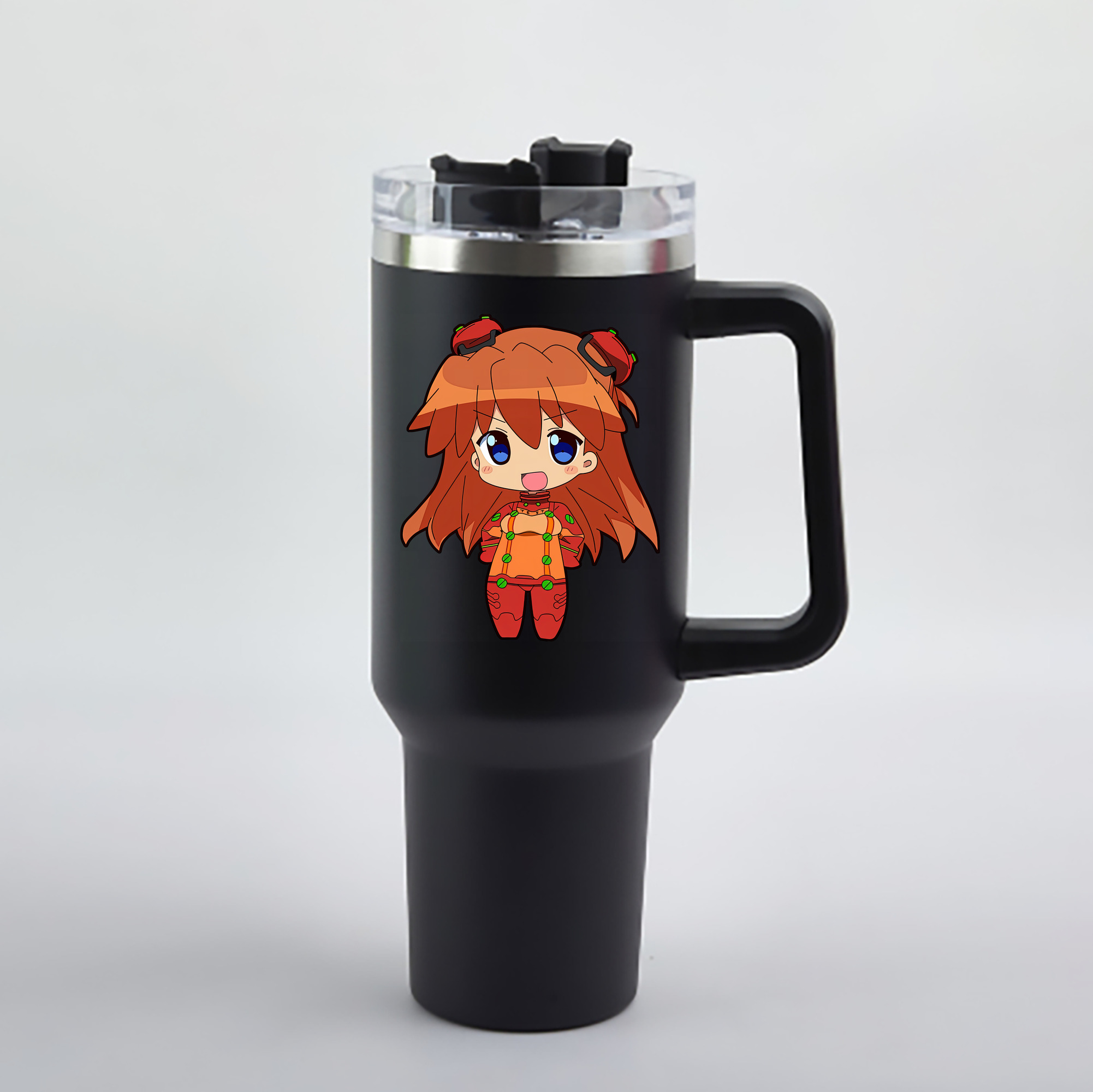 （画像用） EVA 新世紀エヴァンゲリオン 1200mL車用タンブラー - クリスタルステッカー（プラスチックストロー付き）