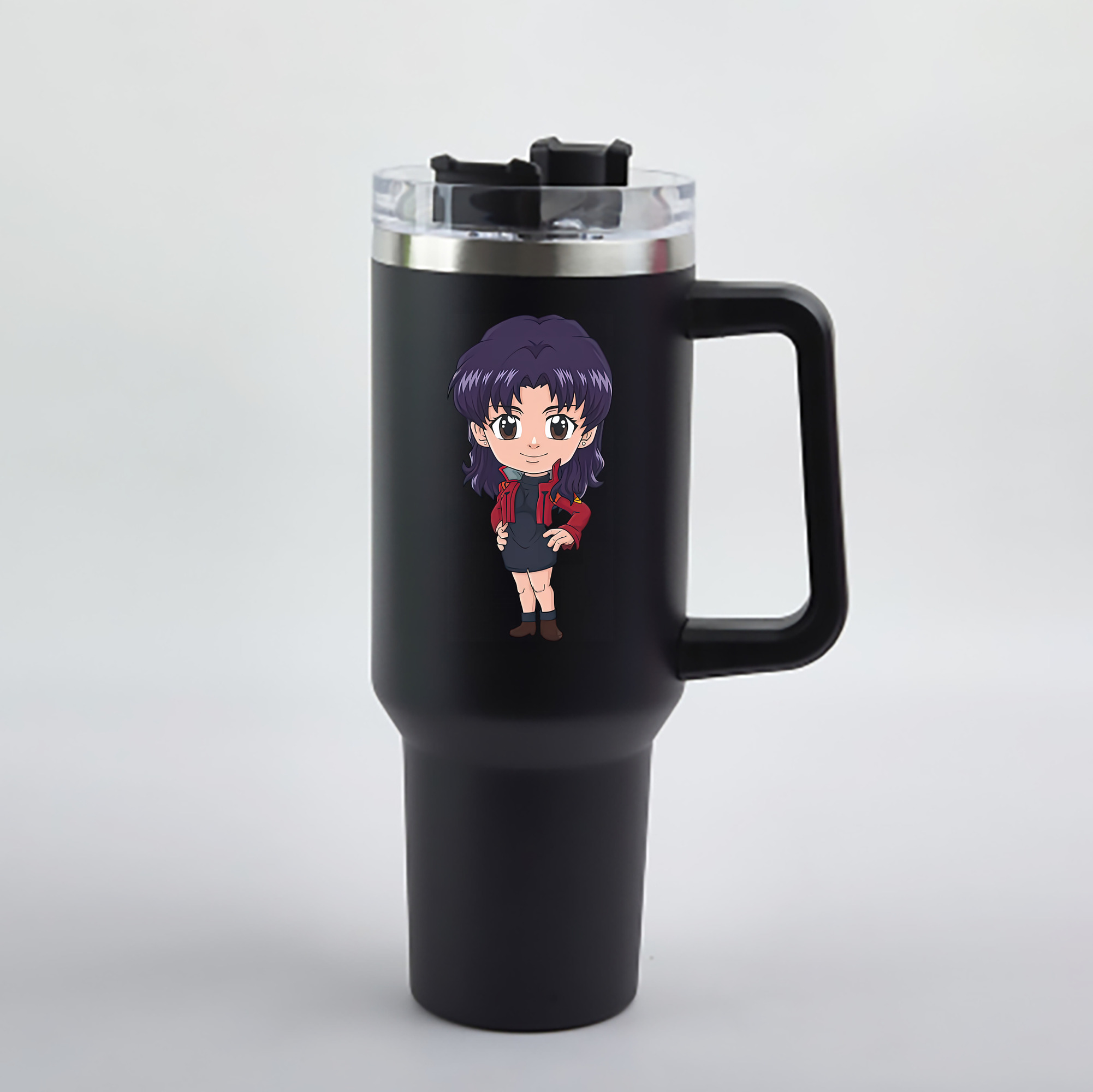 （画像用） EVA 新世紀エヴァンゲリオン 1200mL車用タンブラー - クリスタルステッカー（プラスチックストロー付き）