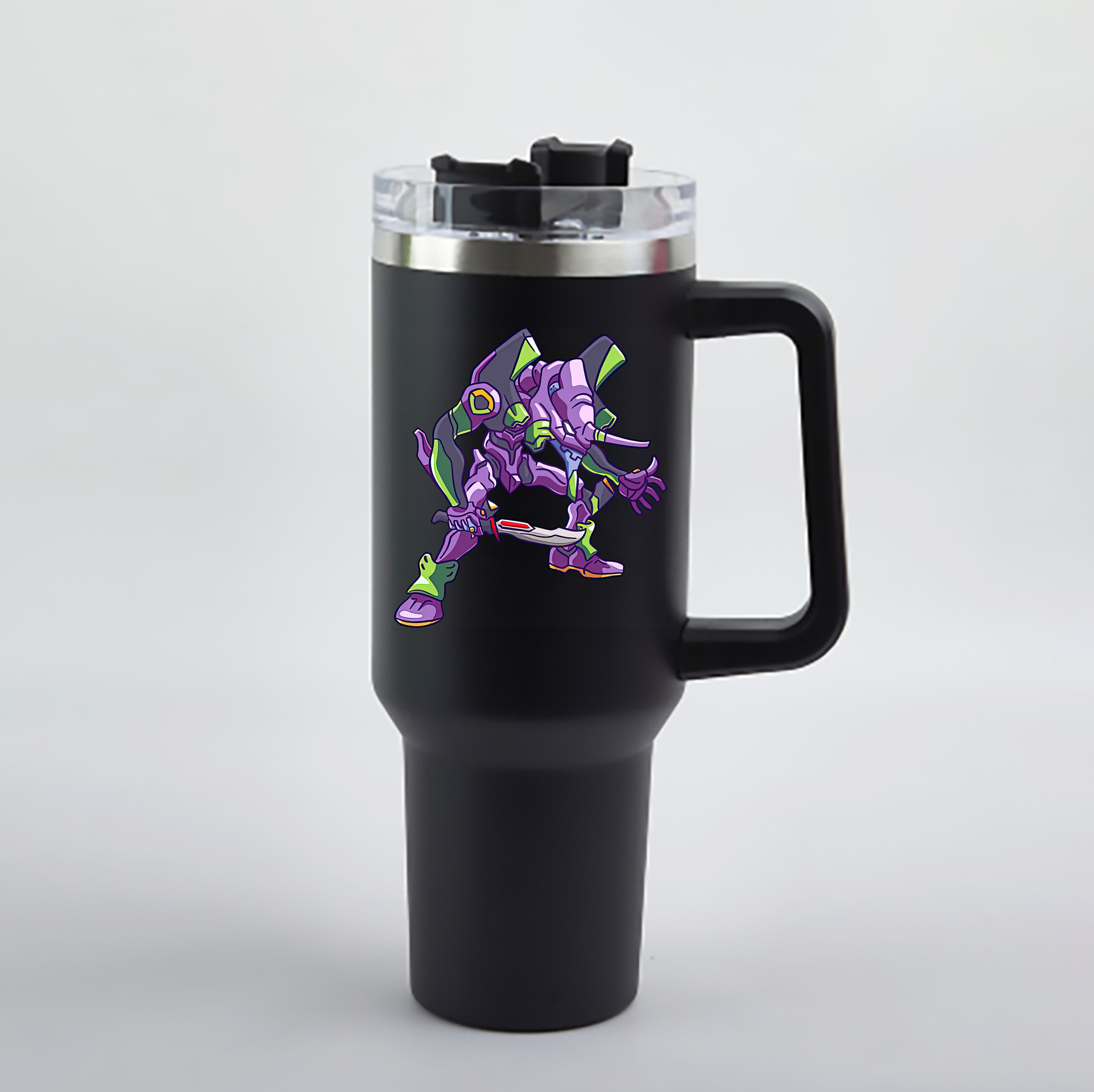（画像用） EVA 新世紀エヴァンゲリオン 1200mL車用タンブラー - クリスタルステッカー（プラスチックストロー付き）