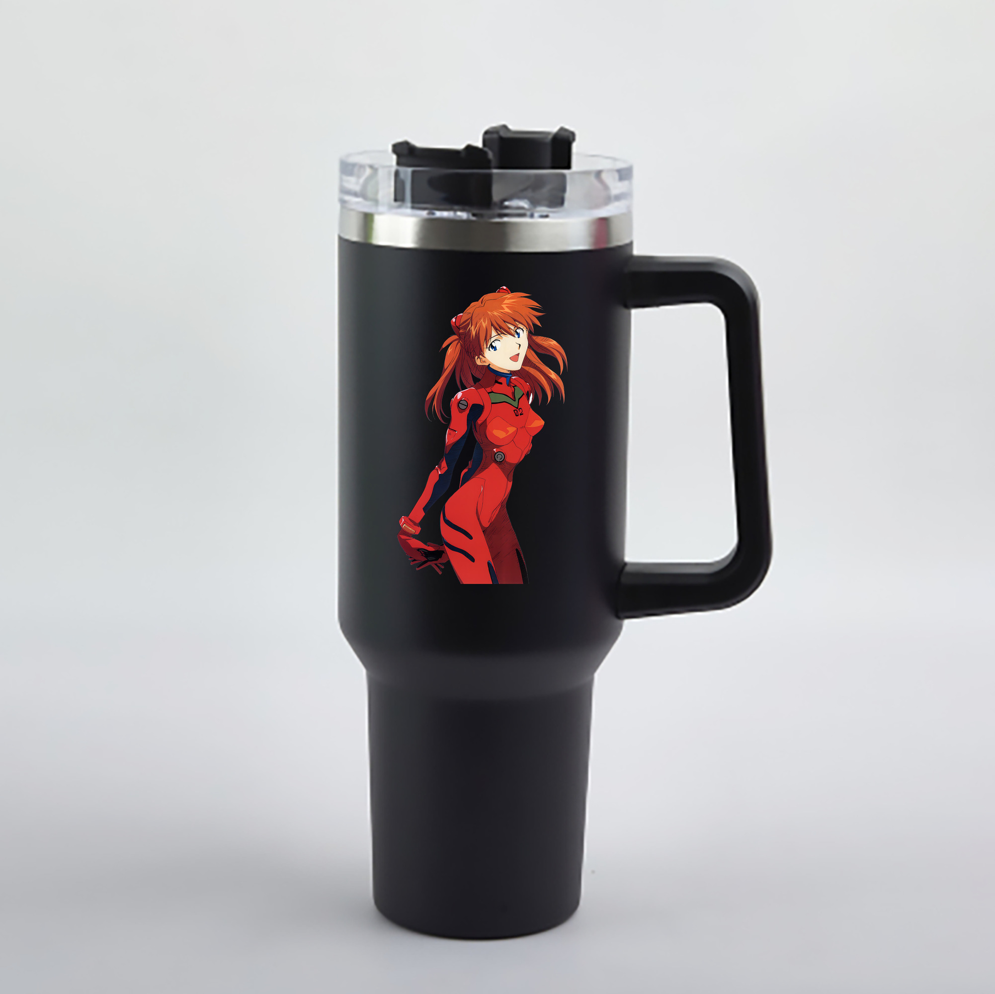 （画像用） EVA 新世紀エヴァンゲリオン 1200mL車用タンブラー - クリスタルステッカー（プラスチックストロー付き）