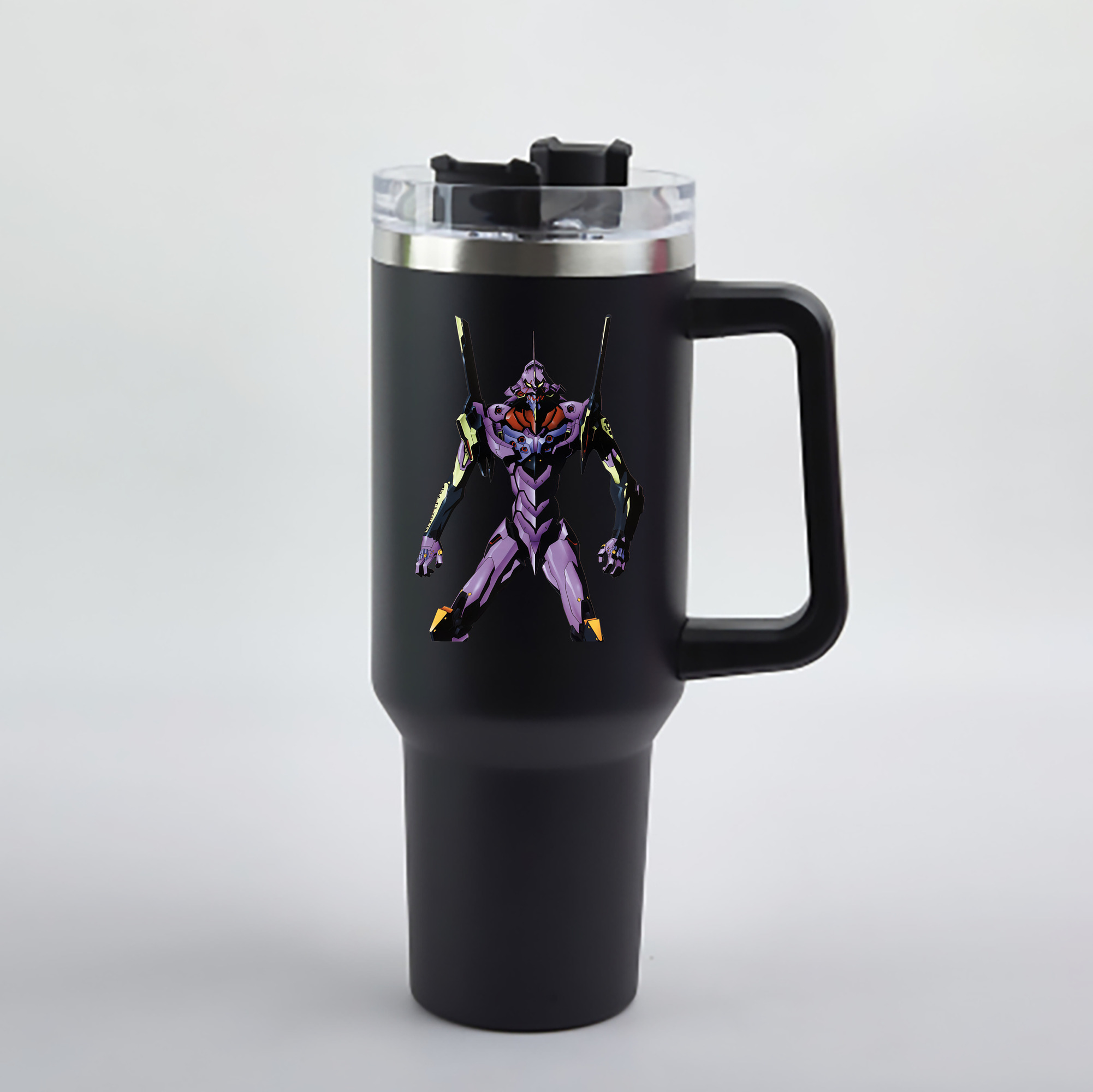 （画像用） EVA 新世紀エヴァンゲリオン 1200mL車用タンブラー - クリスタルステッカー（プラスチックストロー付き）