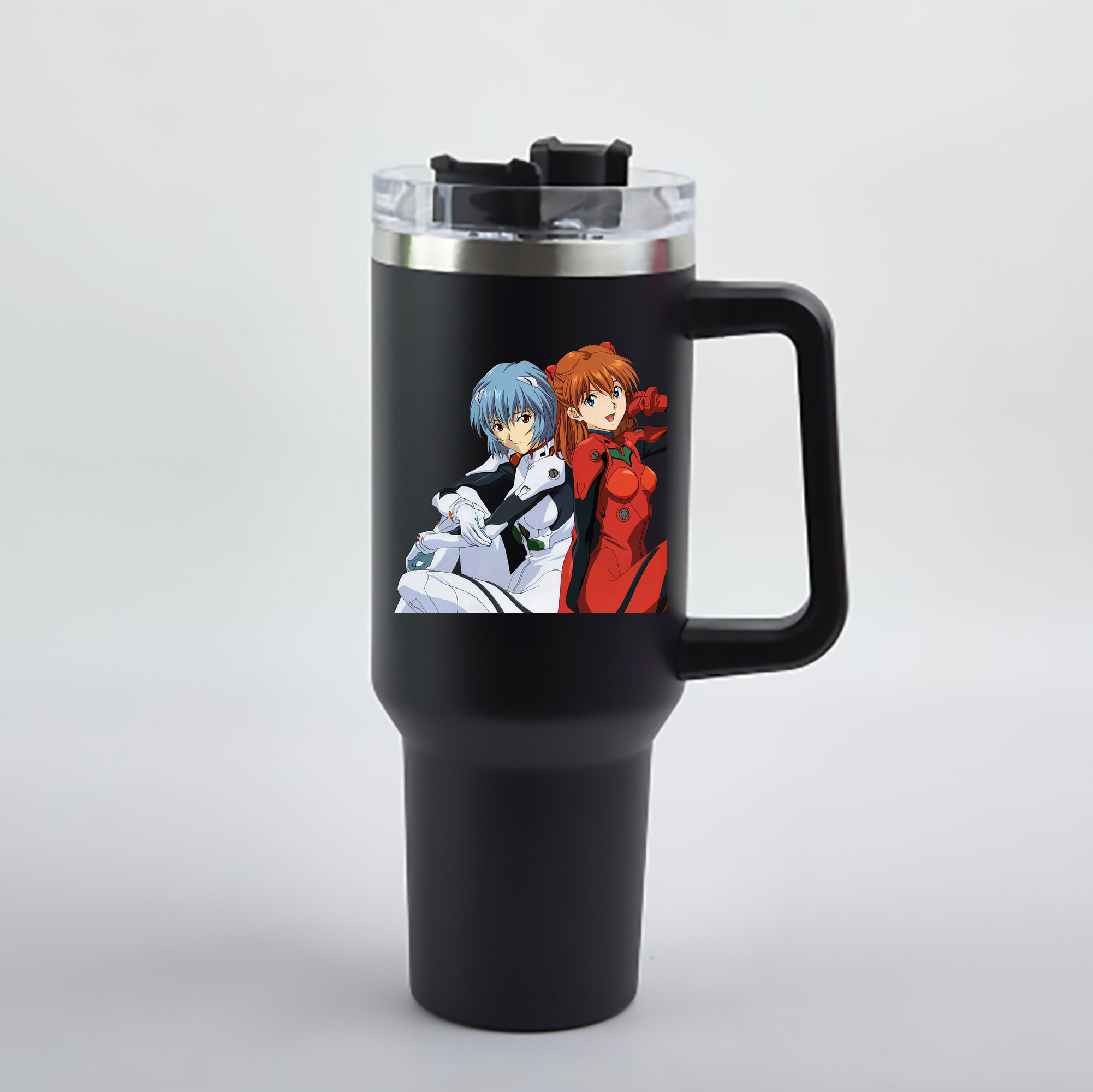（画像用） EVA 新世紀エヴァンゲリオン 1200mL車用タンブラー - クリスタルステッカー（プラスチックストロー付き）