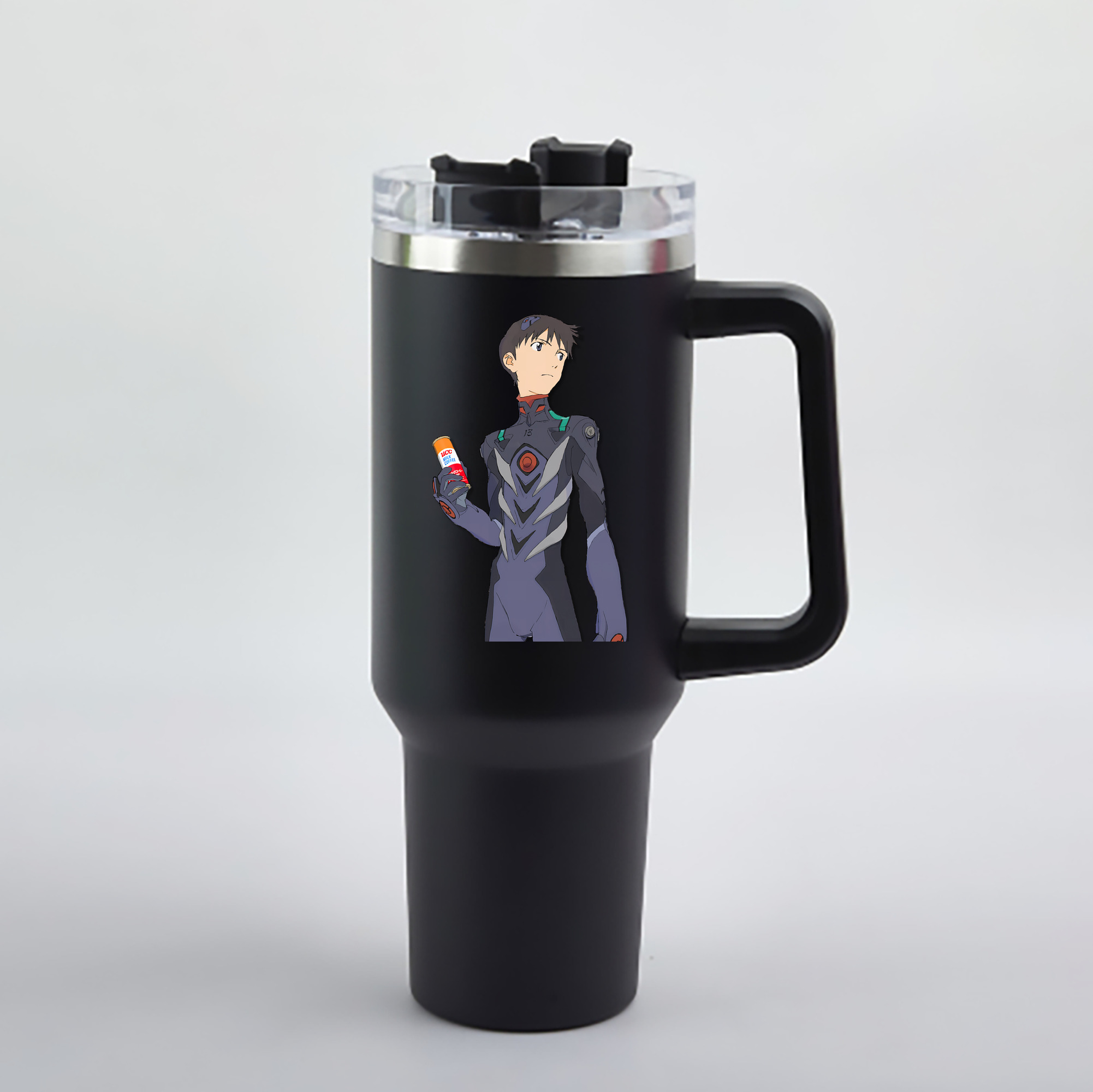 （画像用） EVA 新世紀エヴァンゲリオン 1200mL車用タンブラー - クリスタルステッカー（プラスチックストロー付き）