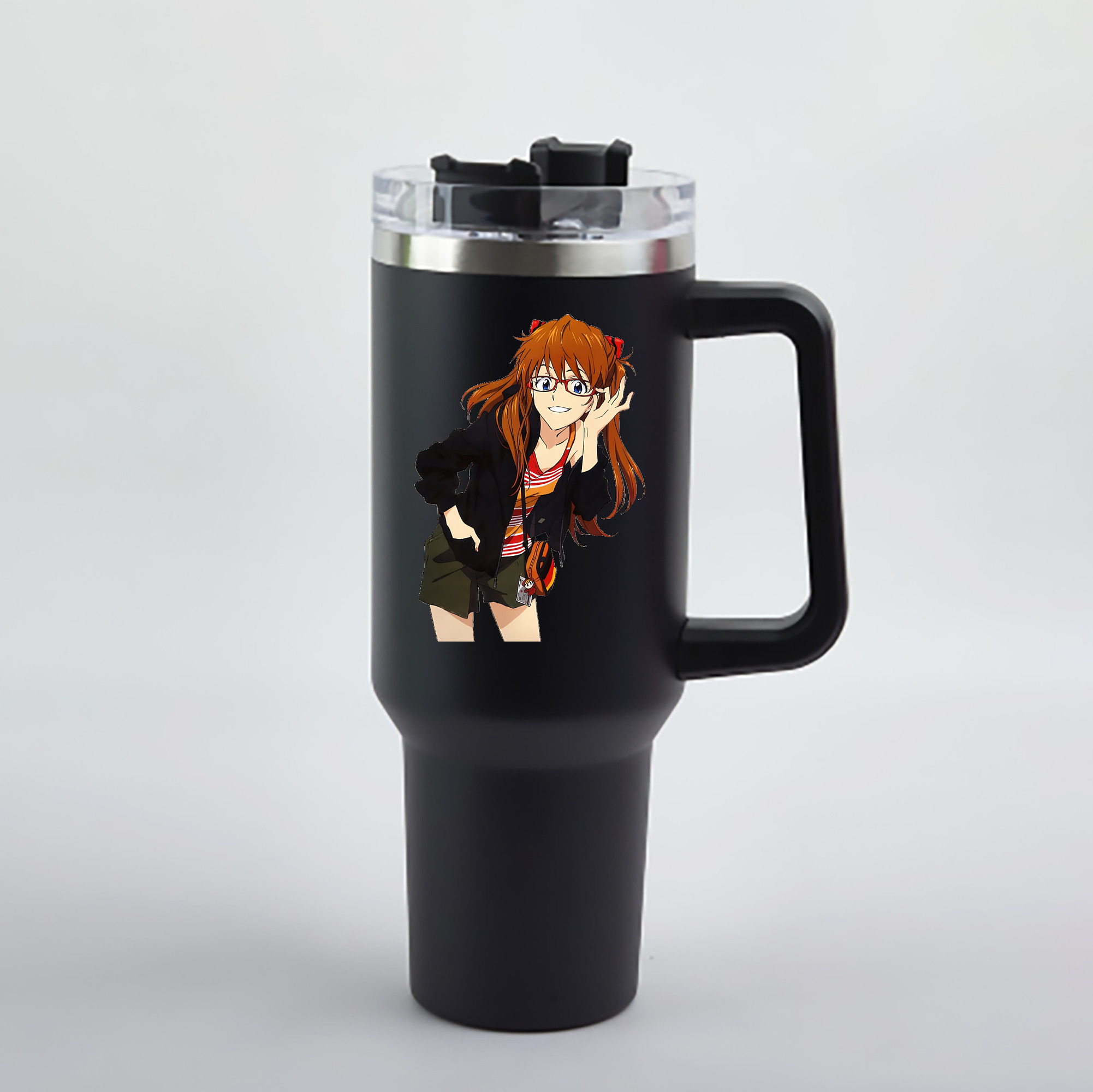 （画像用） EVA 新世紀エヴァンゲリオン 1200mL車用タンブラー - クリスタルステッカー（プラスチックストロー付き）