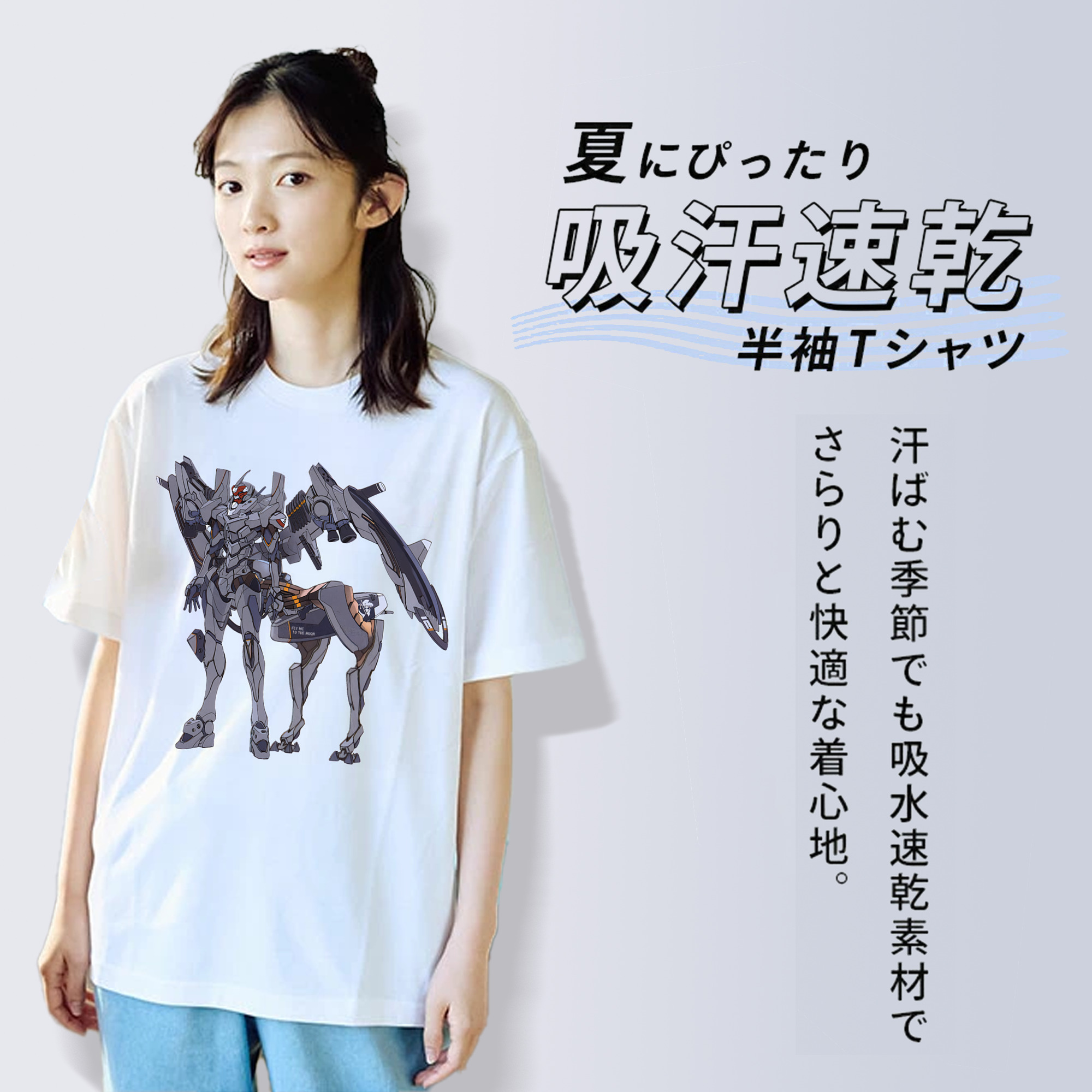 EVA 新世紀エヴァンゲリオン 綿100％半袖Tシャツ（フロントプリント）
