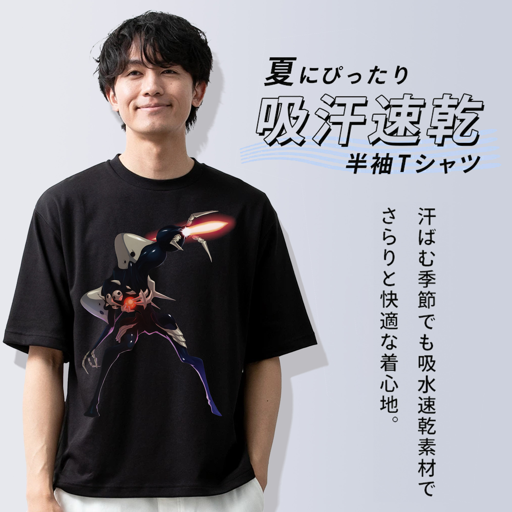 EVA 新世紀エヴァンゲリオン 綿100％半袖Tシャツ（フロントプリント）