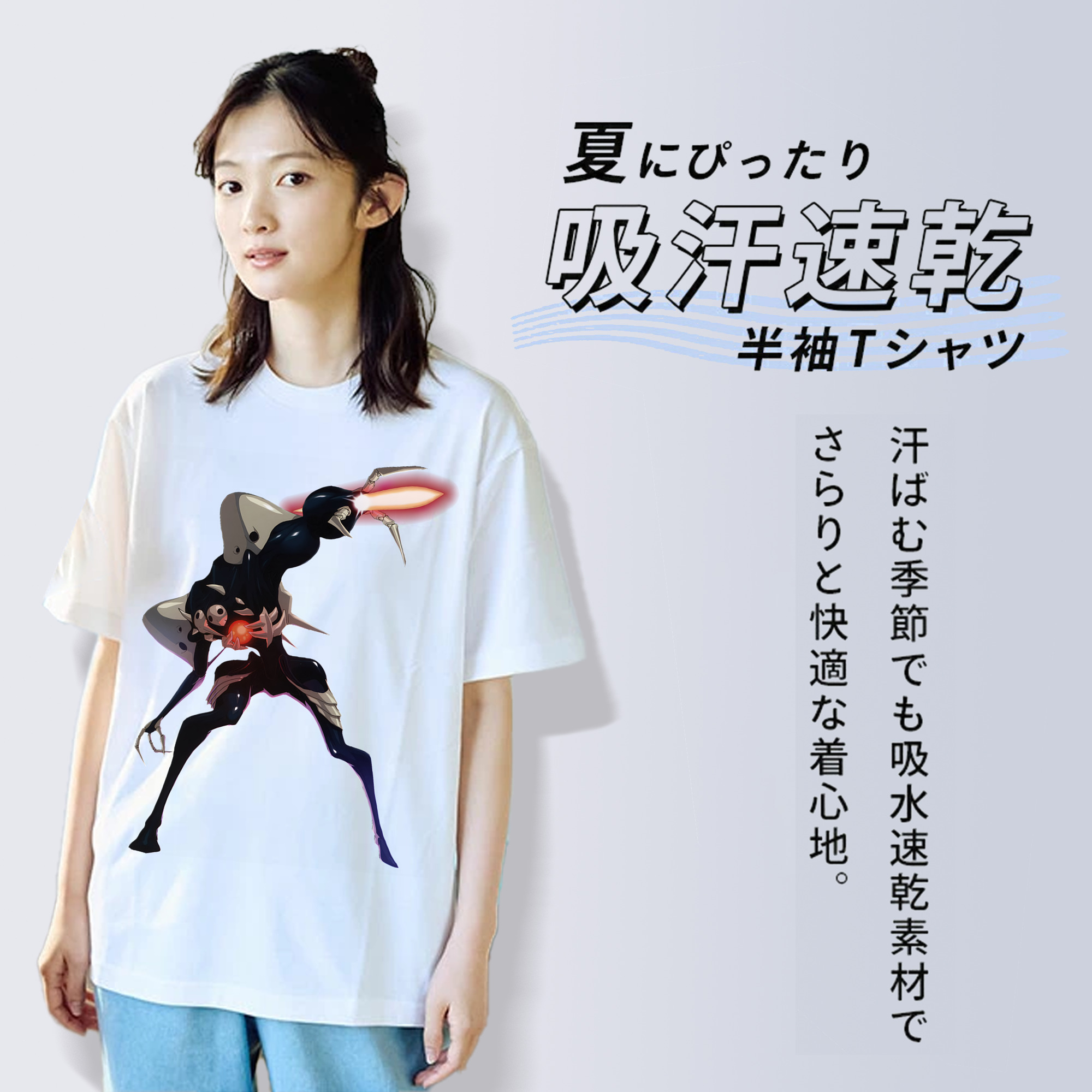 EVA 新世紀エヴァンゲリオン 綿100％半袖Tシャツ（フロントプリント）