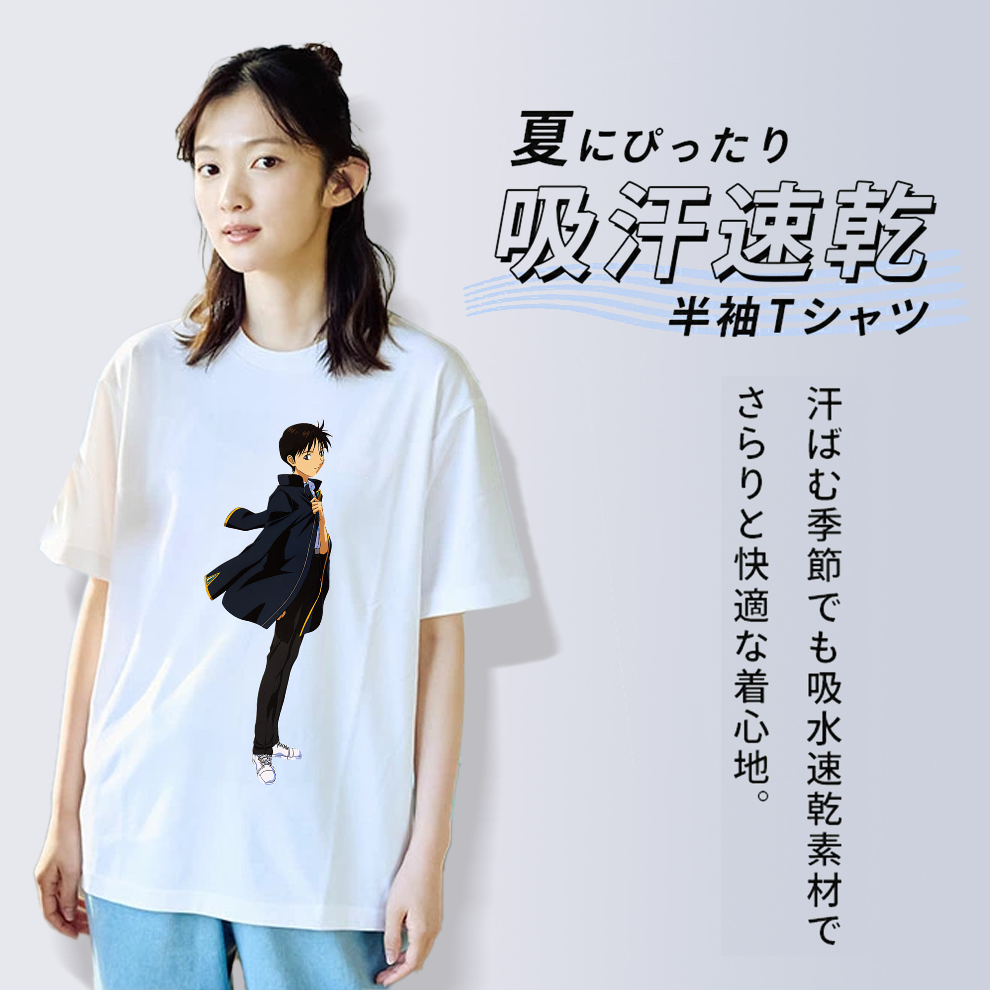 EVA 新世紀エヴァンゲリオン 綿100％半袖Tシャツ（フロントプリント）