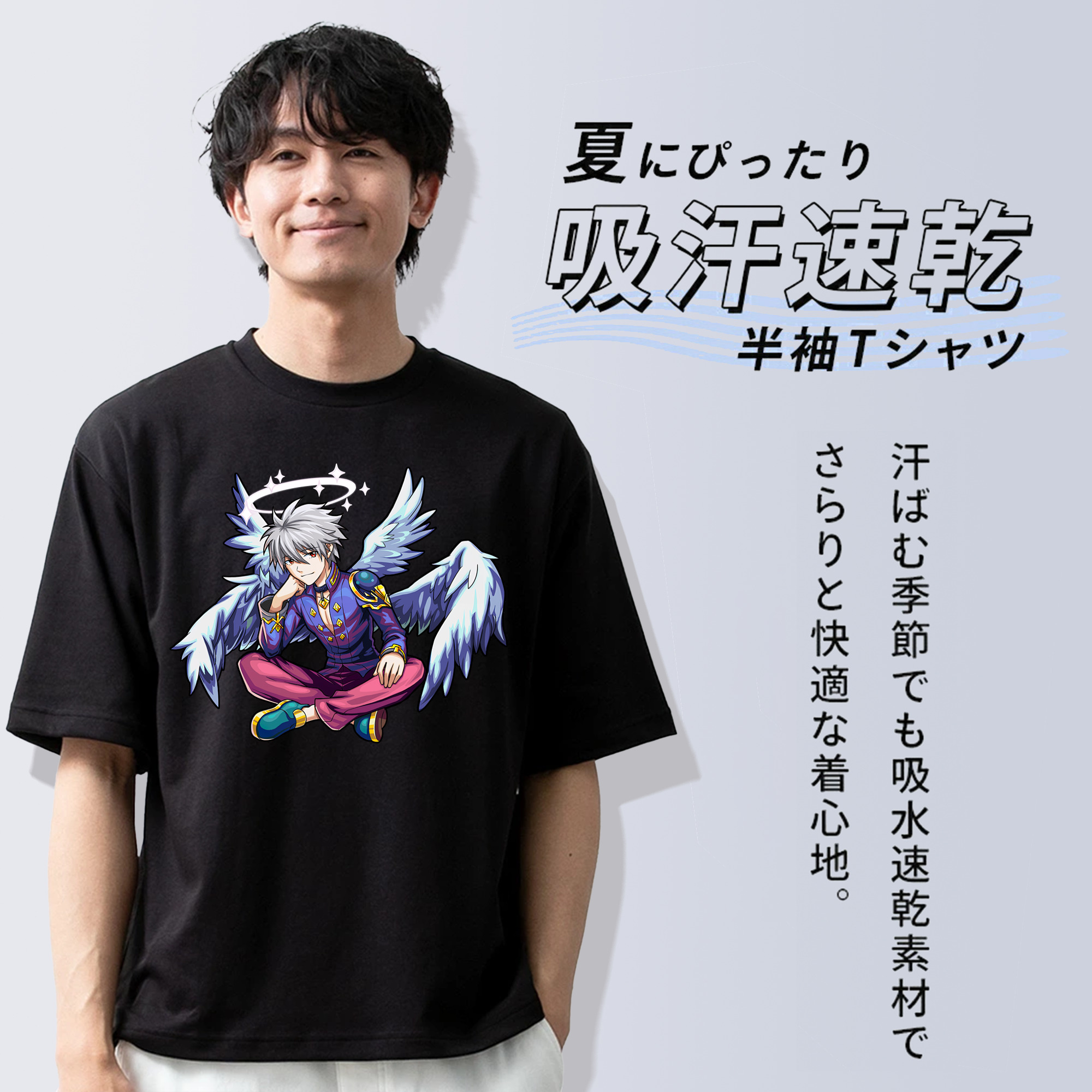 EVA 新世紀エヴァンゲリオン 綿100％半袖Tシャツ（フロントプリント）