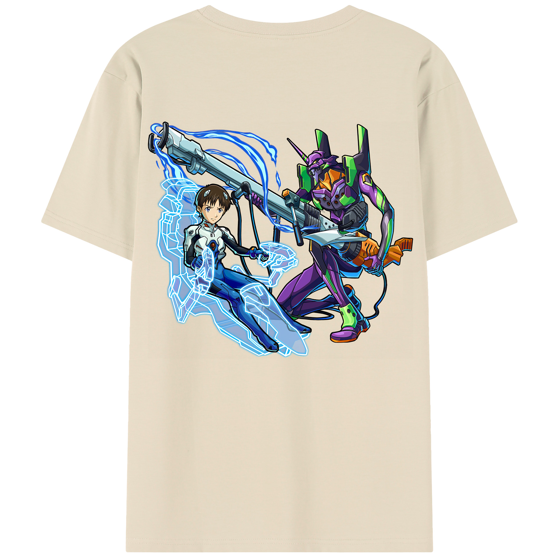 （画像用） EVA 新世紀エヴァンゲリオン 綿100％半袖Tシャツ（背面プリント）
