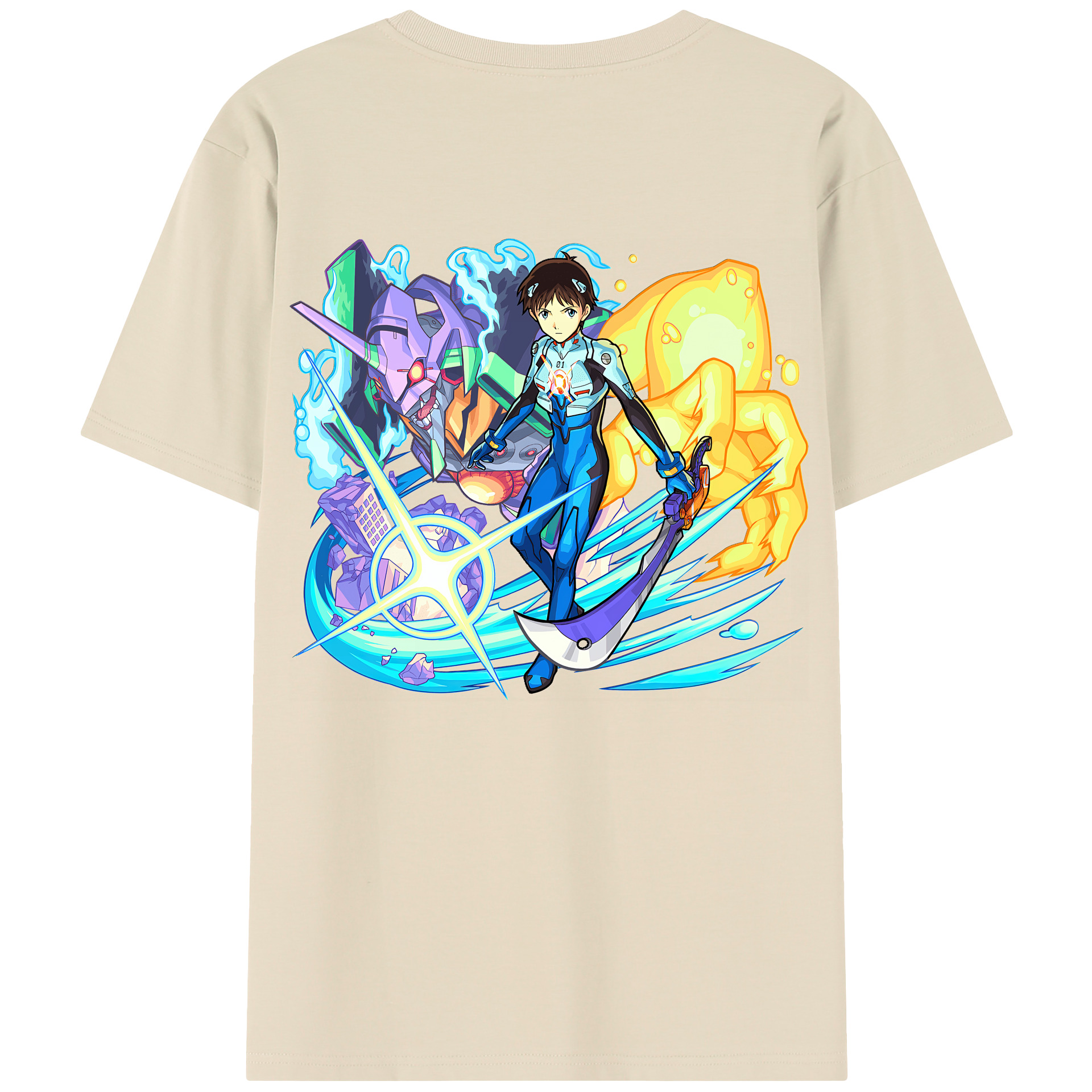 （画像用） EVA 新世紀エヴァンゲリオン 綿100％半袖Tシャツ（背面プリント）