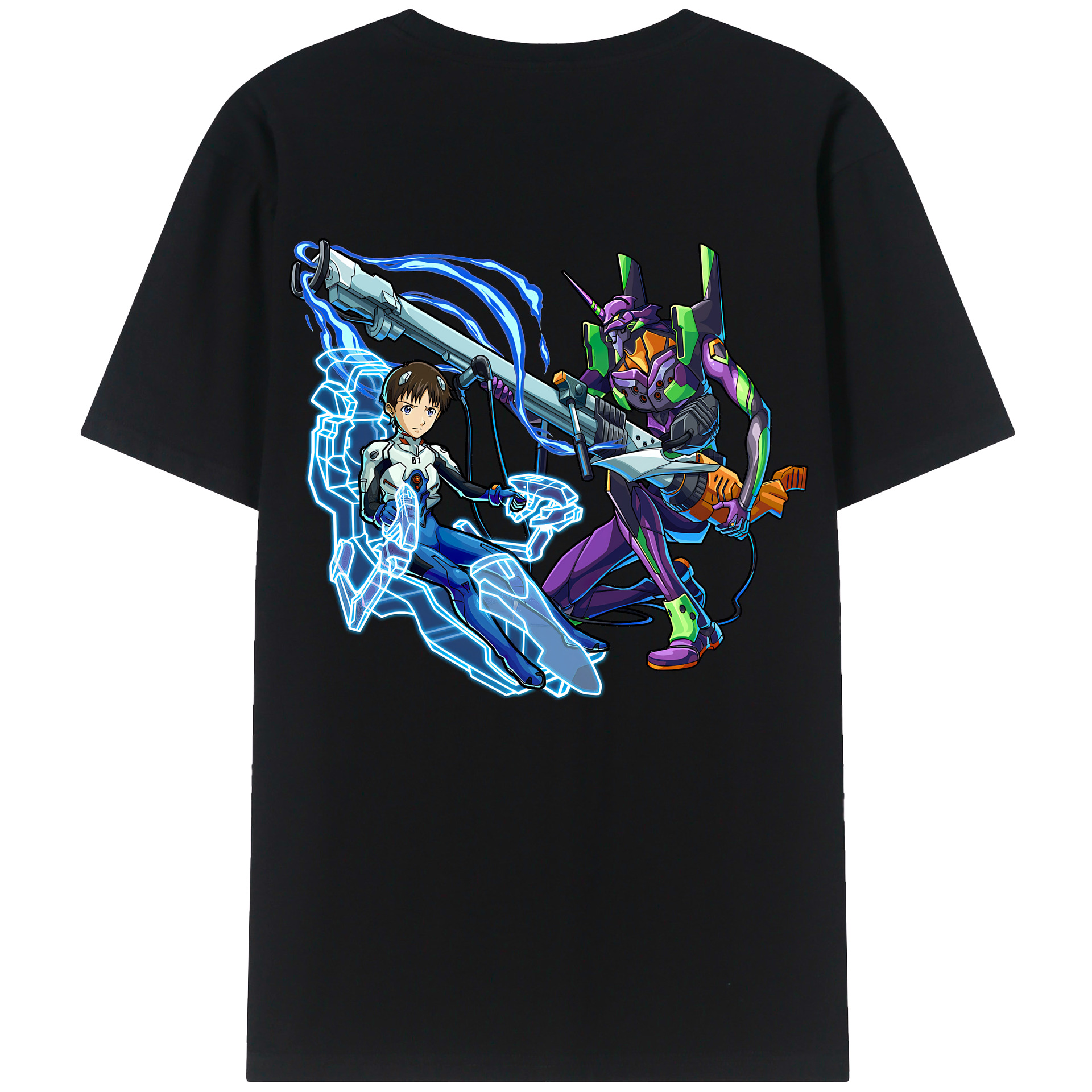 （画像用） EVA 新世紀エヴァンゲリオン 綿100％半袖Tシャツ（背面プリント）