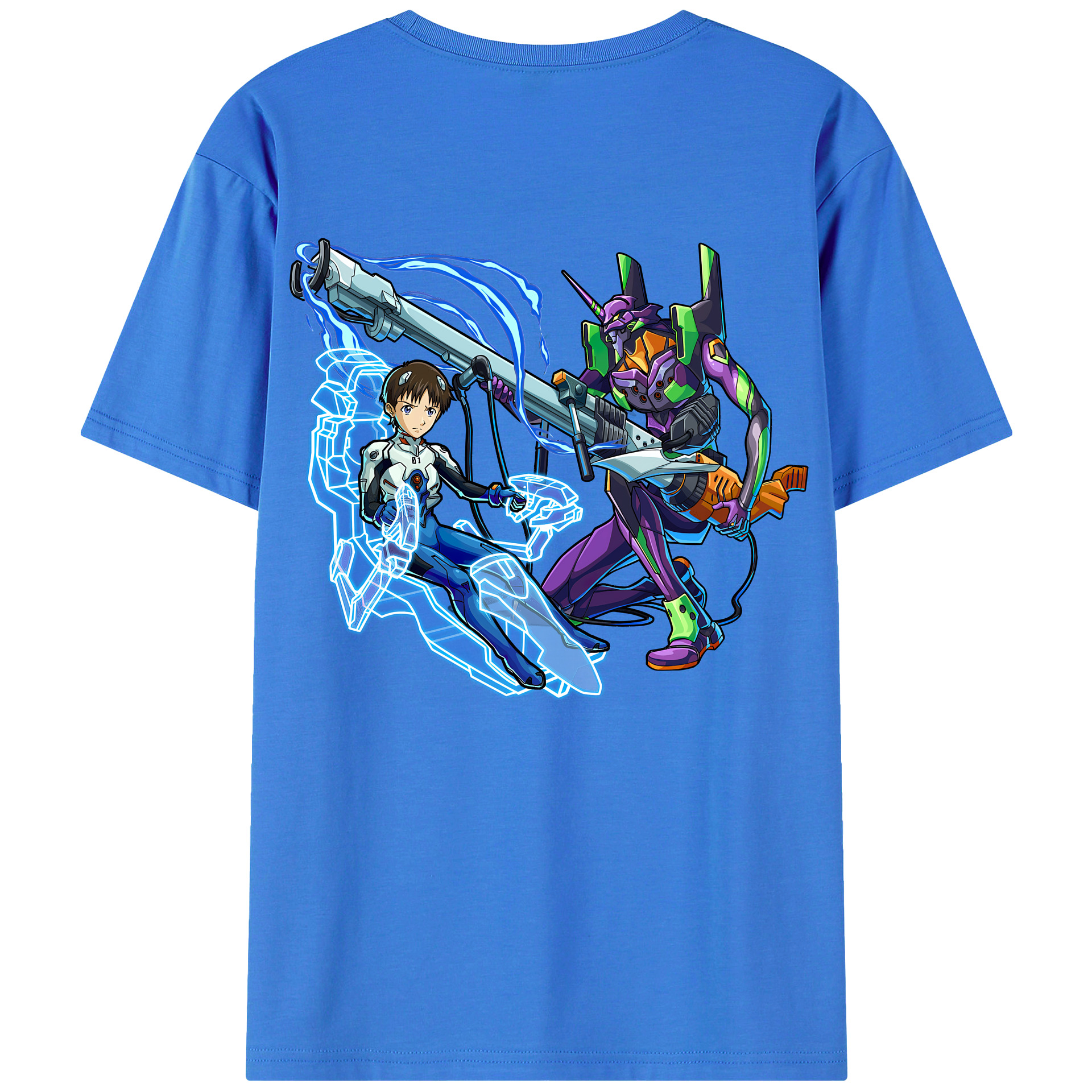 （画像用） EVA 新世紀エヴァンゲリオン 綿100％半袖Tシャツ（背面プリント）