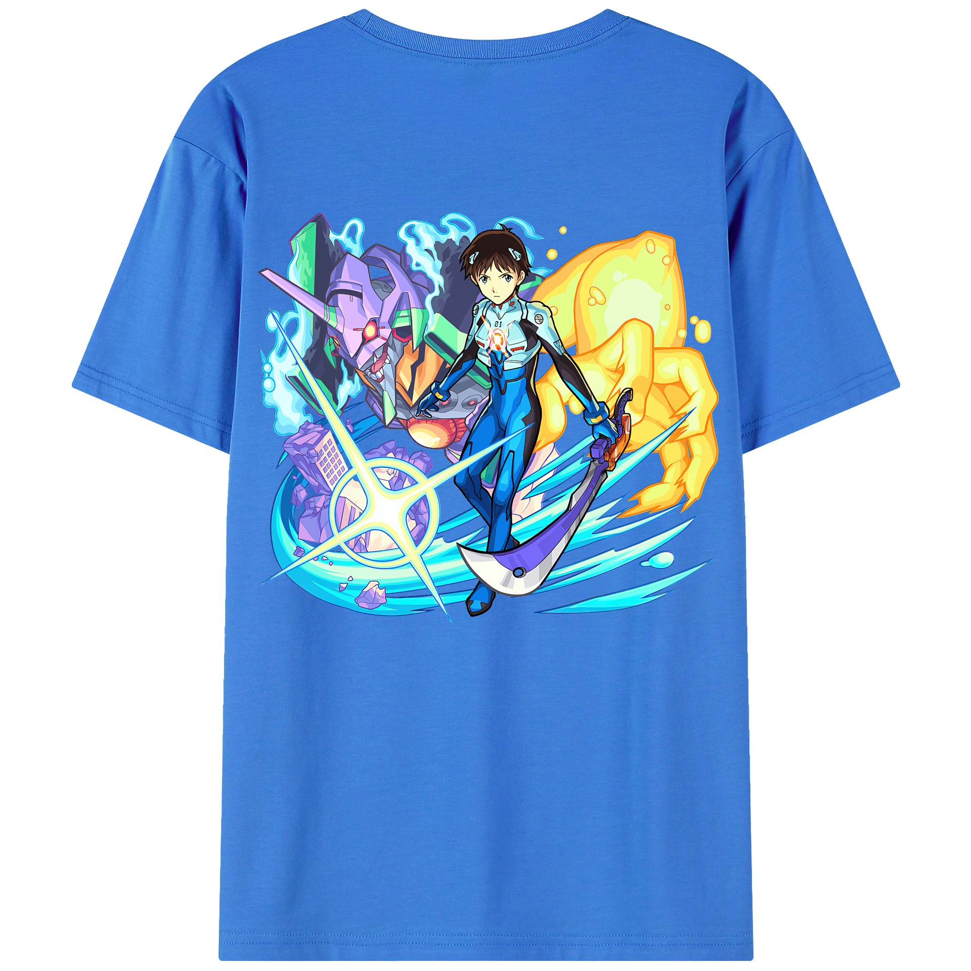 （画像用） EVA 新世紀エヴァンゲリオン 綿100％半袖Tシャツ（背面プリント）