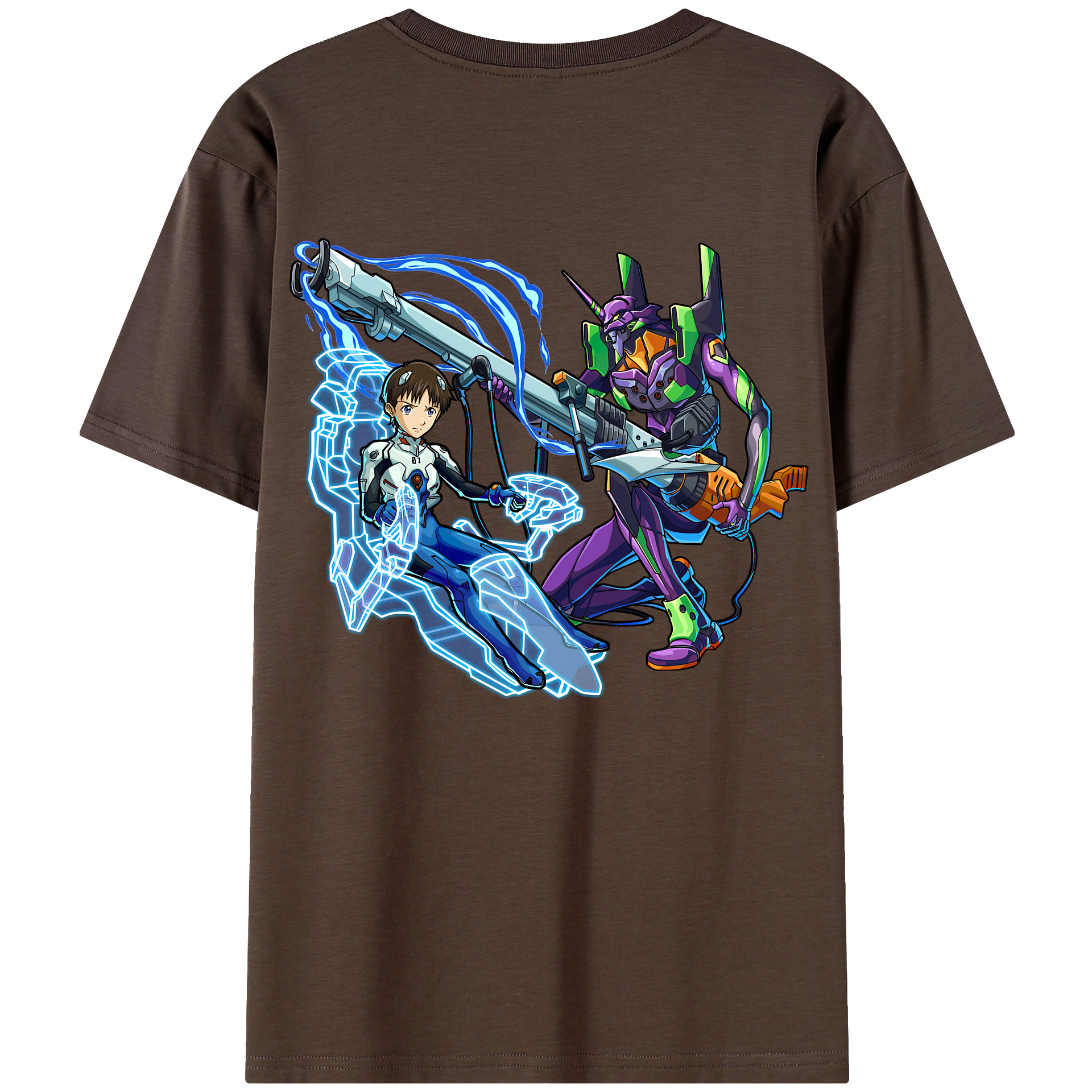 （画像用） EVA 新世紀エヴァンゲリオン 綿100％半袖Tシャツ（背面プリント）