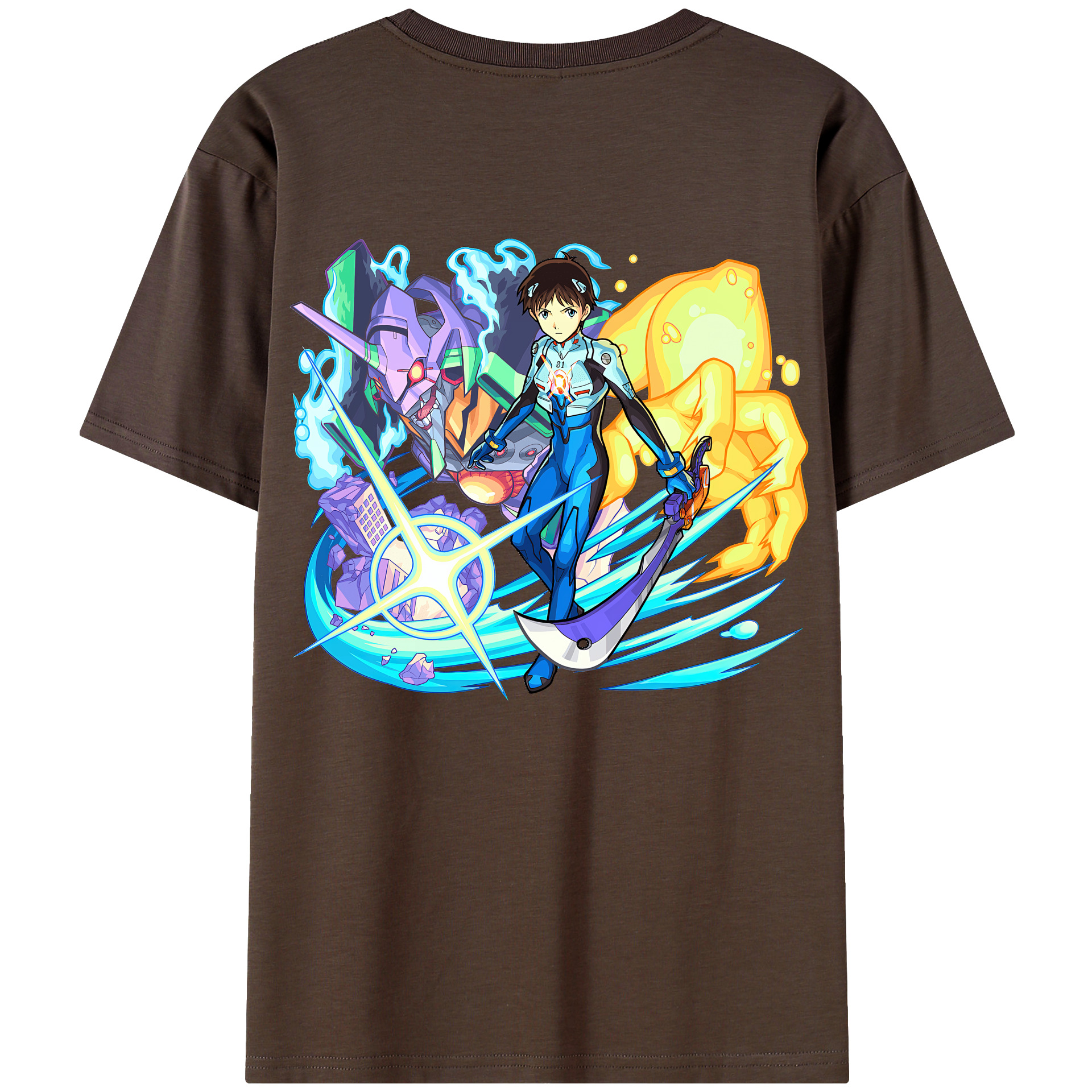 （画像用） EVA 新世紀エヴァンゲリオン 綿100％半袖Tシャツ（背面プリント）
