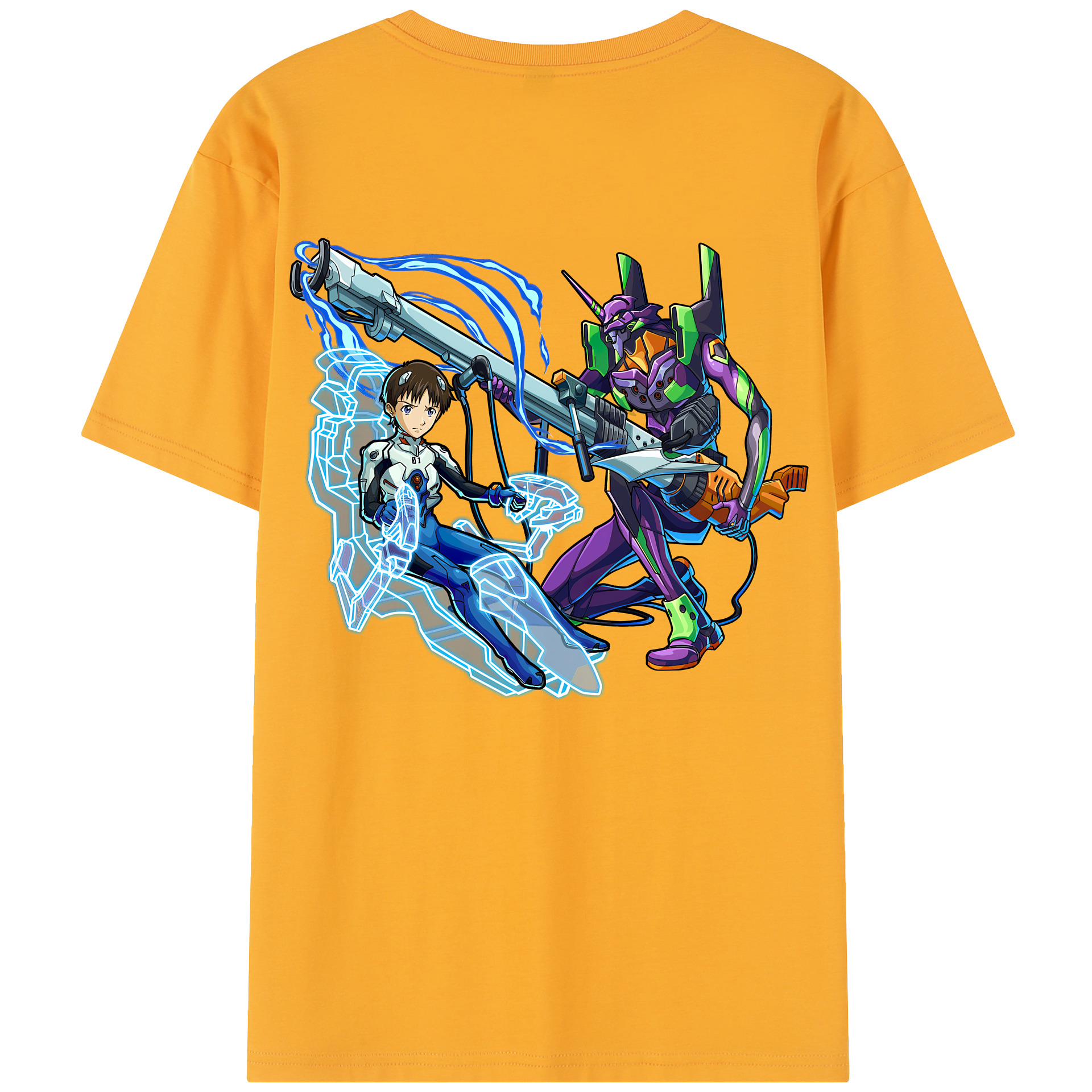 （画像用） EVA 新世紀エヴァンゲリオン 綿100％半袖Tシャツ（背面プリント）