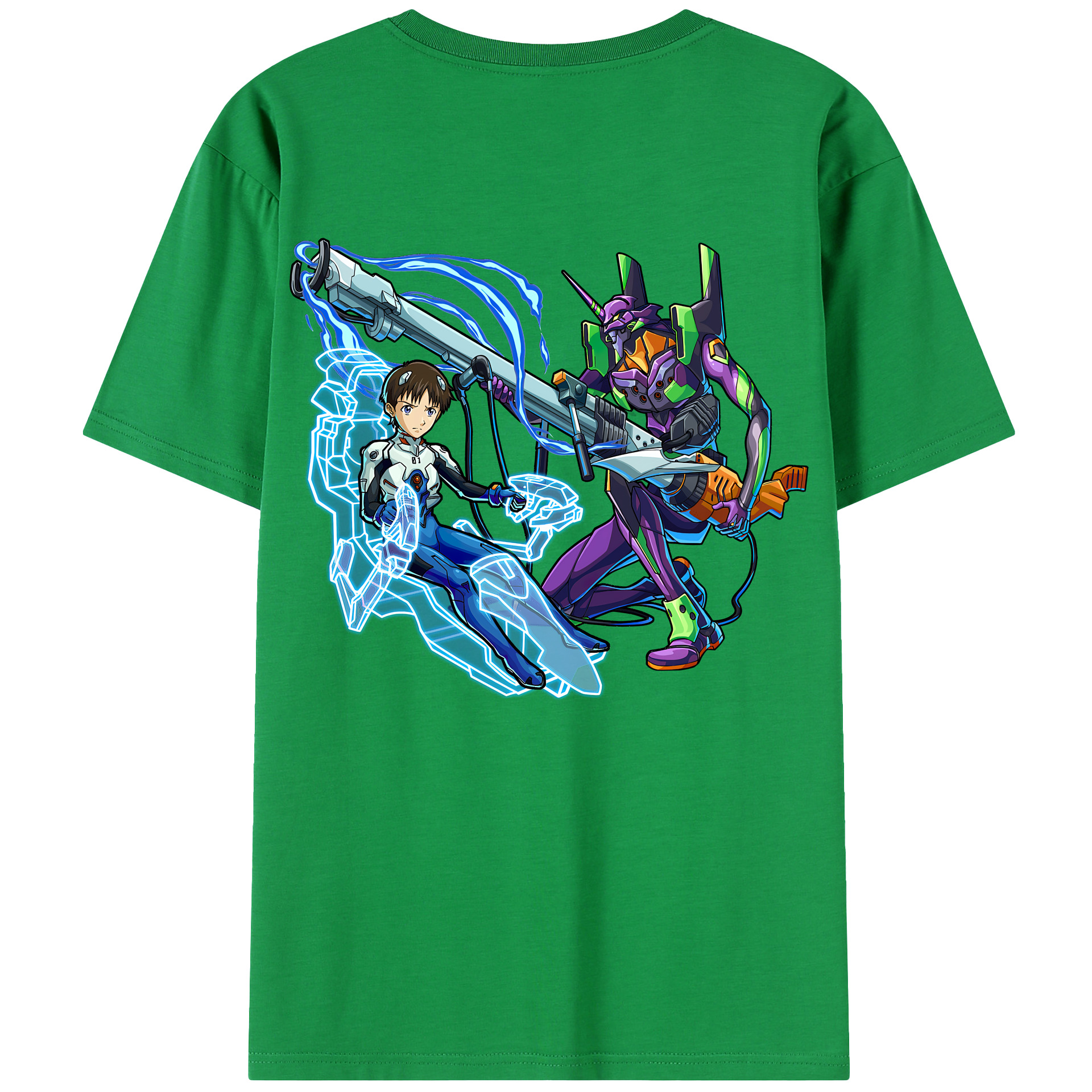 （画像用） EVA 新世紀エヴァンゲリオン 綿100％半袖Tシャツ（背面プリント）