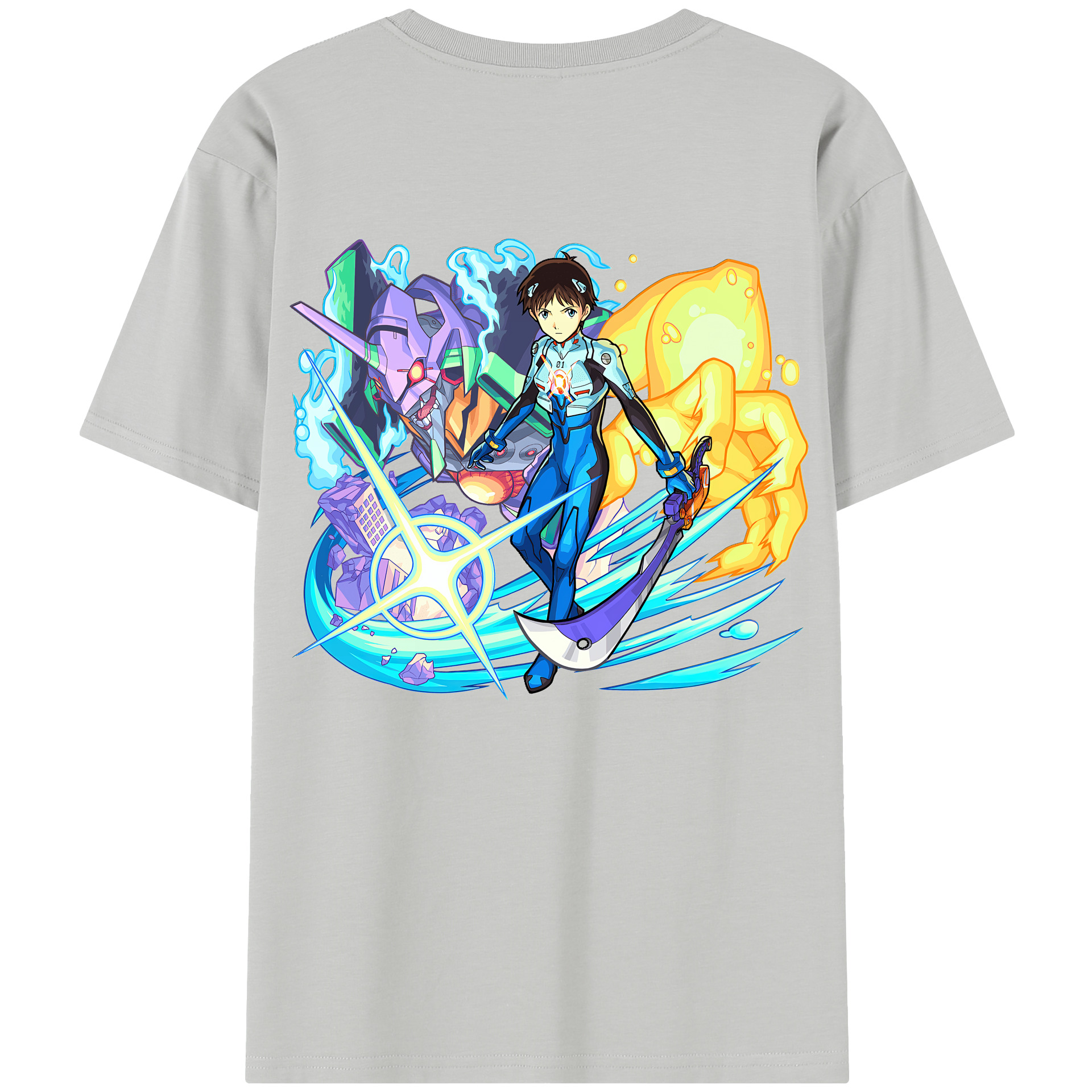 （画像用） EVA 新世紀エヴァンゲリオン 綿100％半袖Tシャツ（背面プリント）