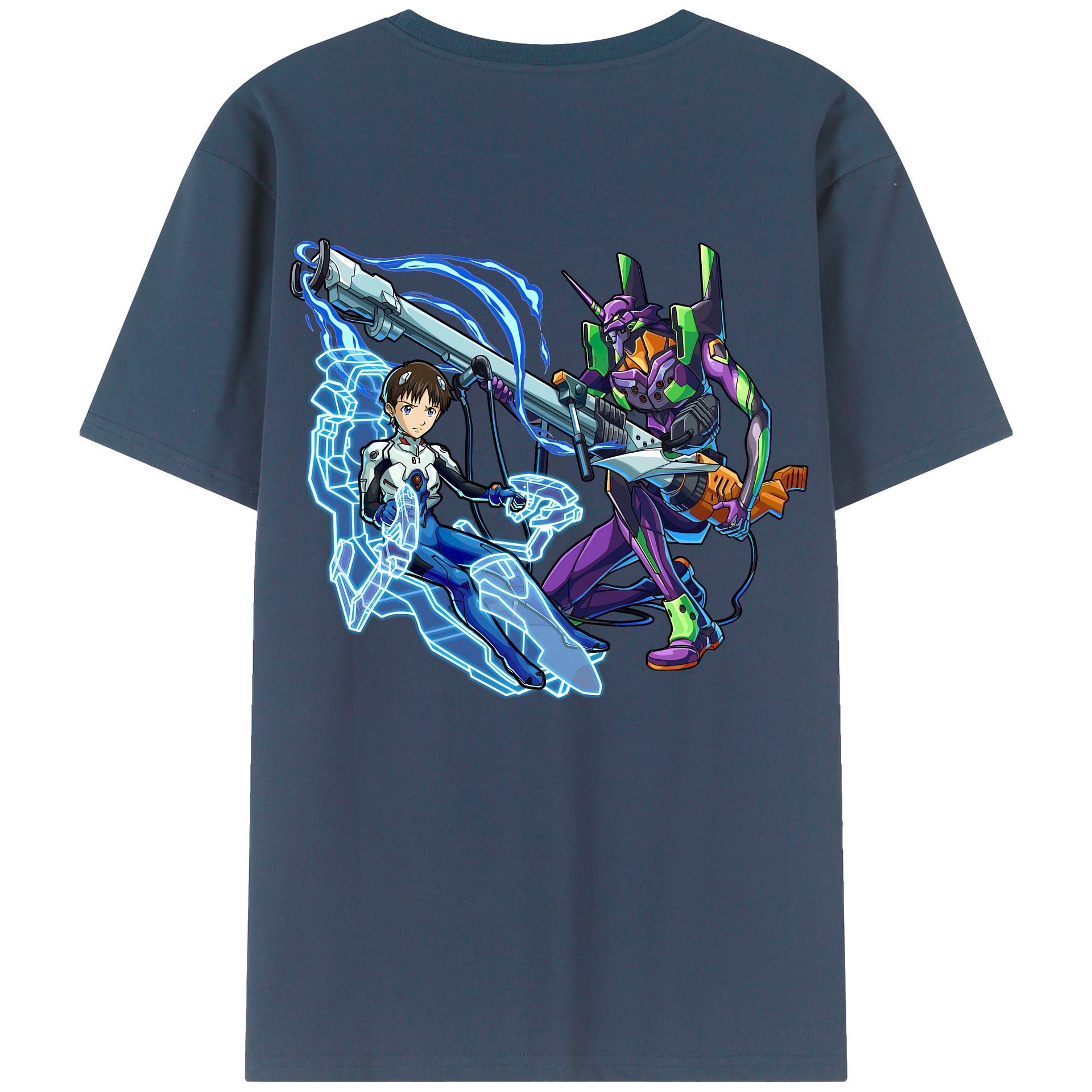 （画像用） EVA 新世紀エヴァンゲリオン 綿100％半袖Tシャツ（背面プリント）