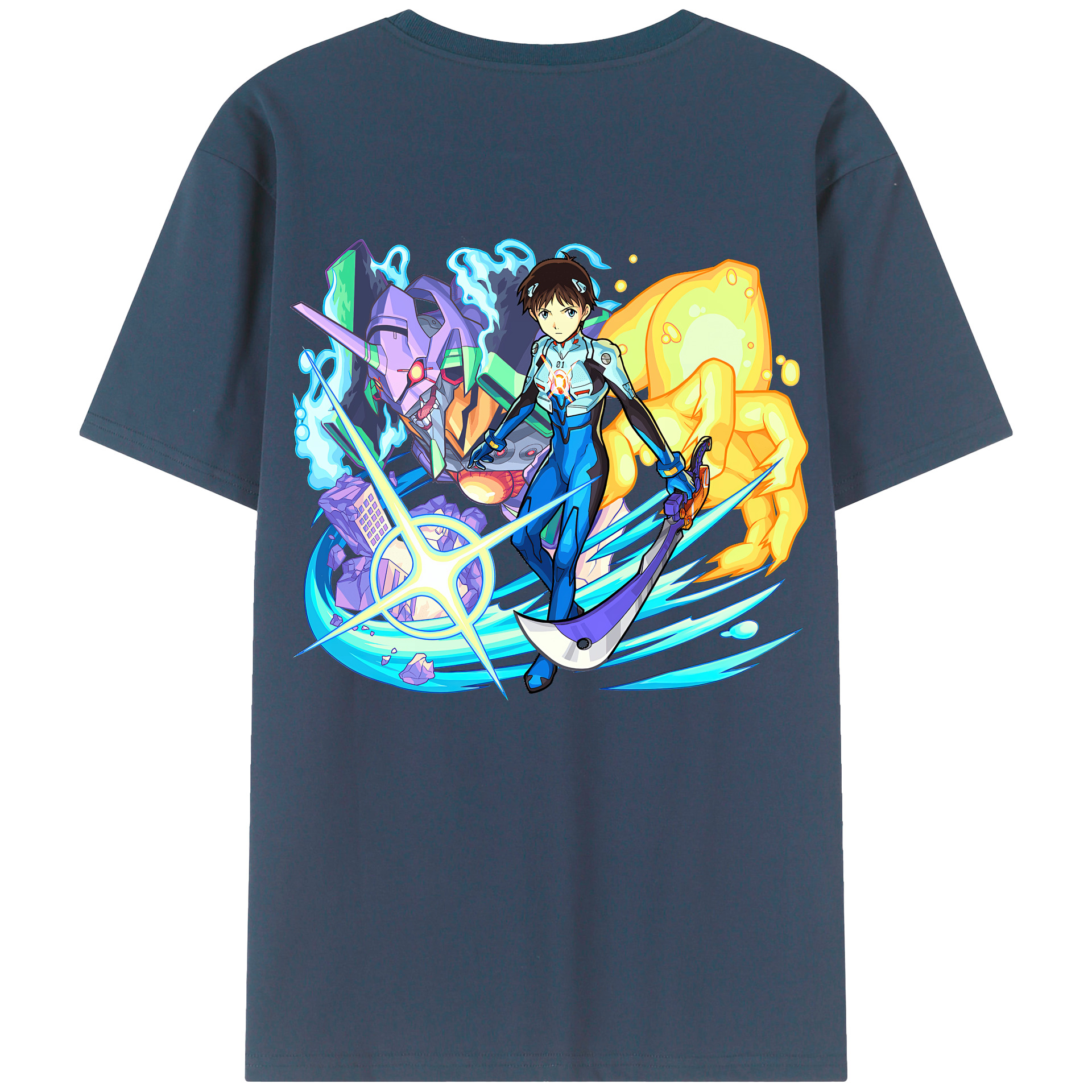 （画像用） EVA 新世紀エヴァンゲリオン 綿100％半袖Tシャツ（背面プリント）