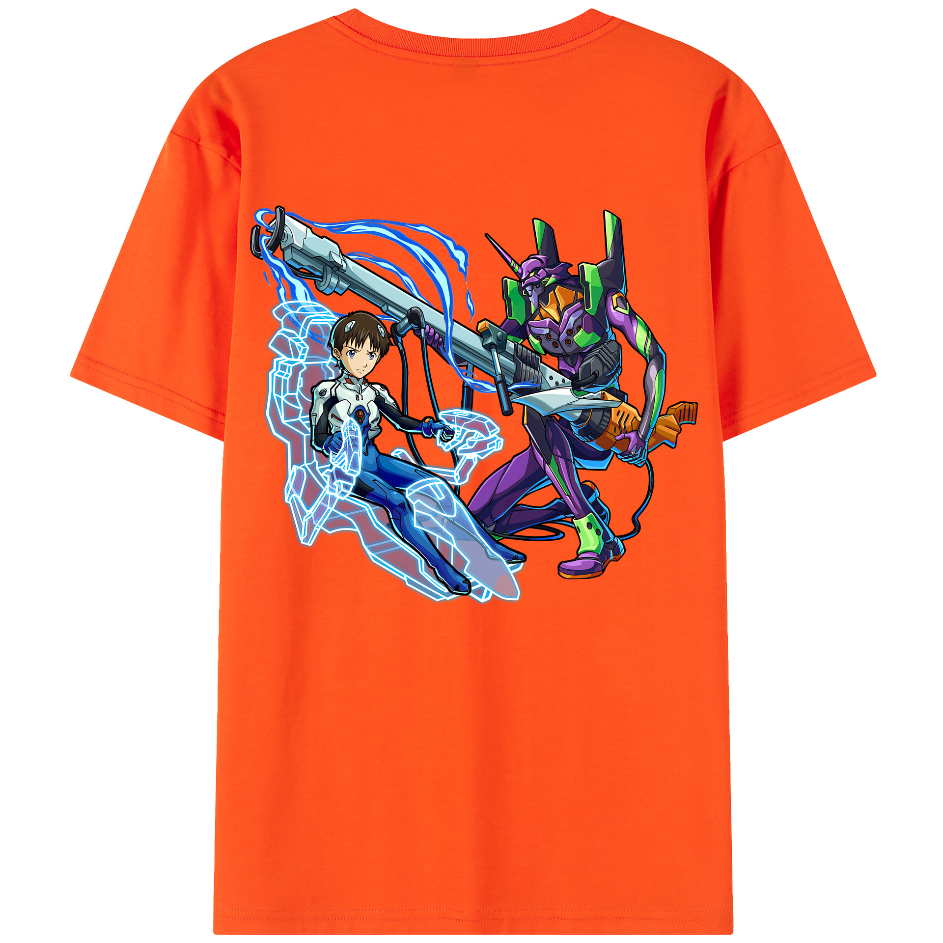 （画像用） EVA 新世紀エヴァンゲリオン 綿100％半袖Tシャツ（背面プリント）