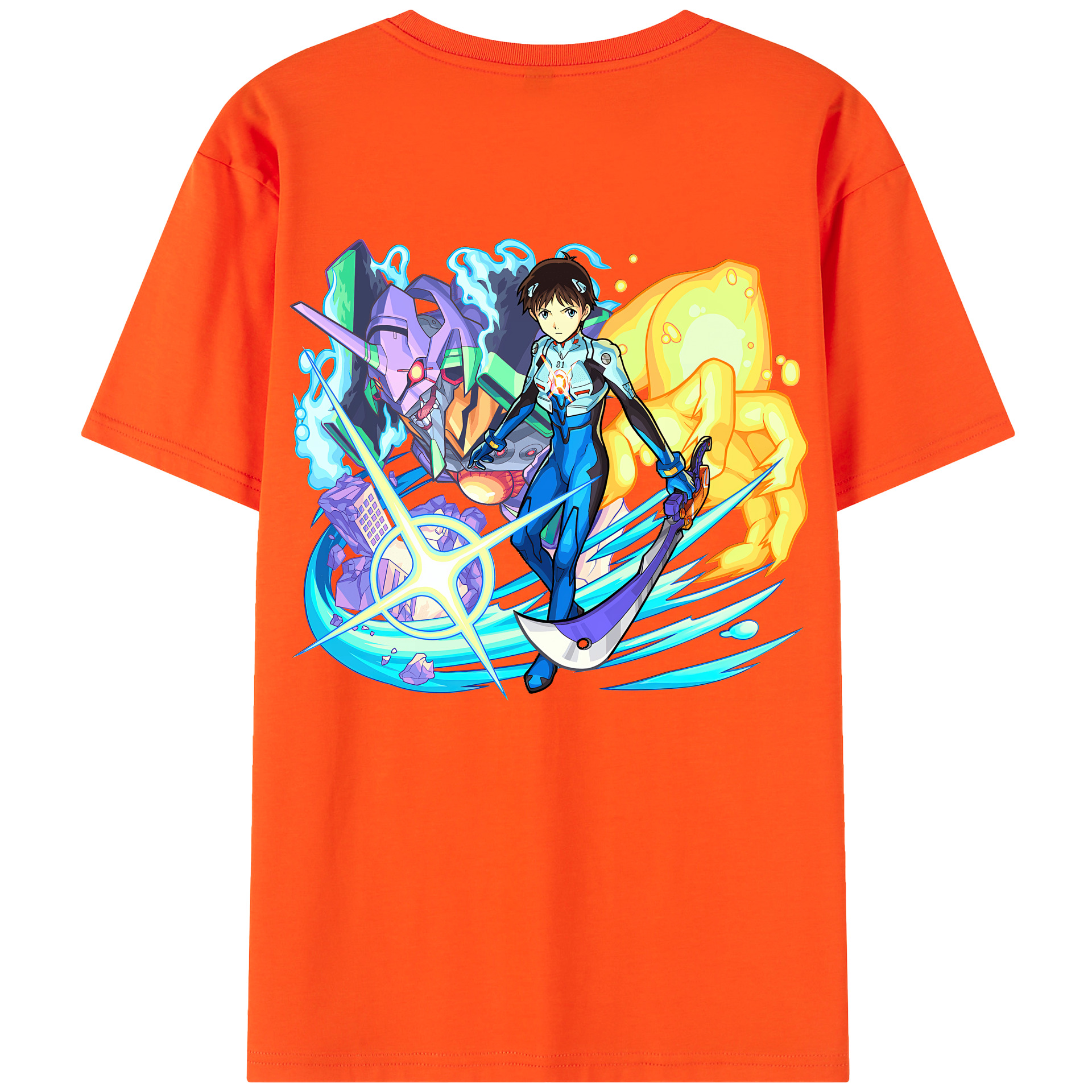 （画像用） EVA 新世紀エヴァンゲリオン 綿100％半袖Tシャツ（背面プリント）