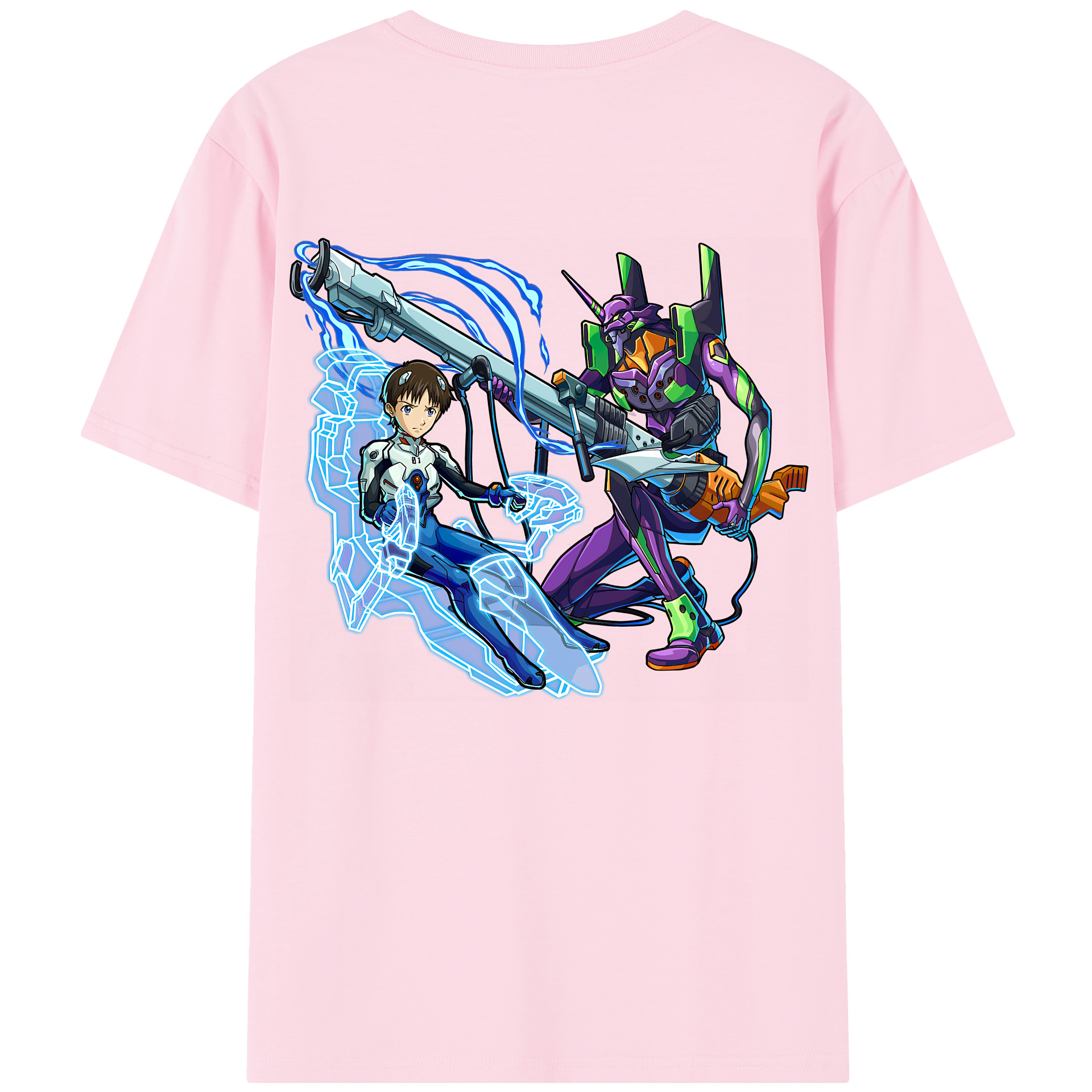（画像用） EVA 新世紀エヴァンゲリオン 綿100％半袖Tシャツ（背面プリント）