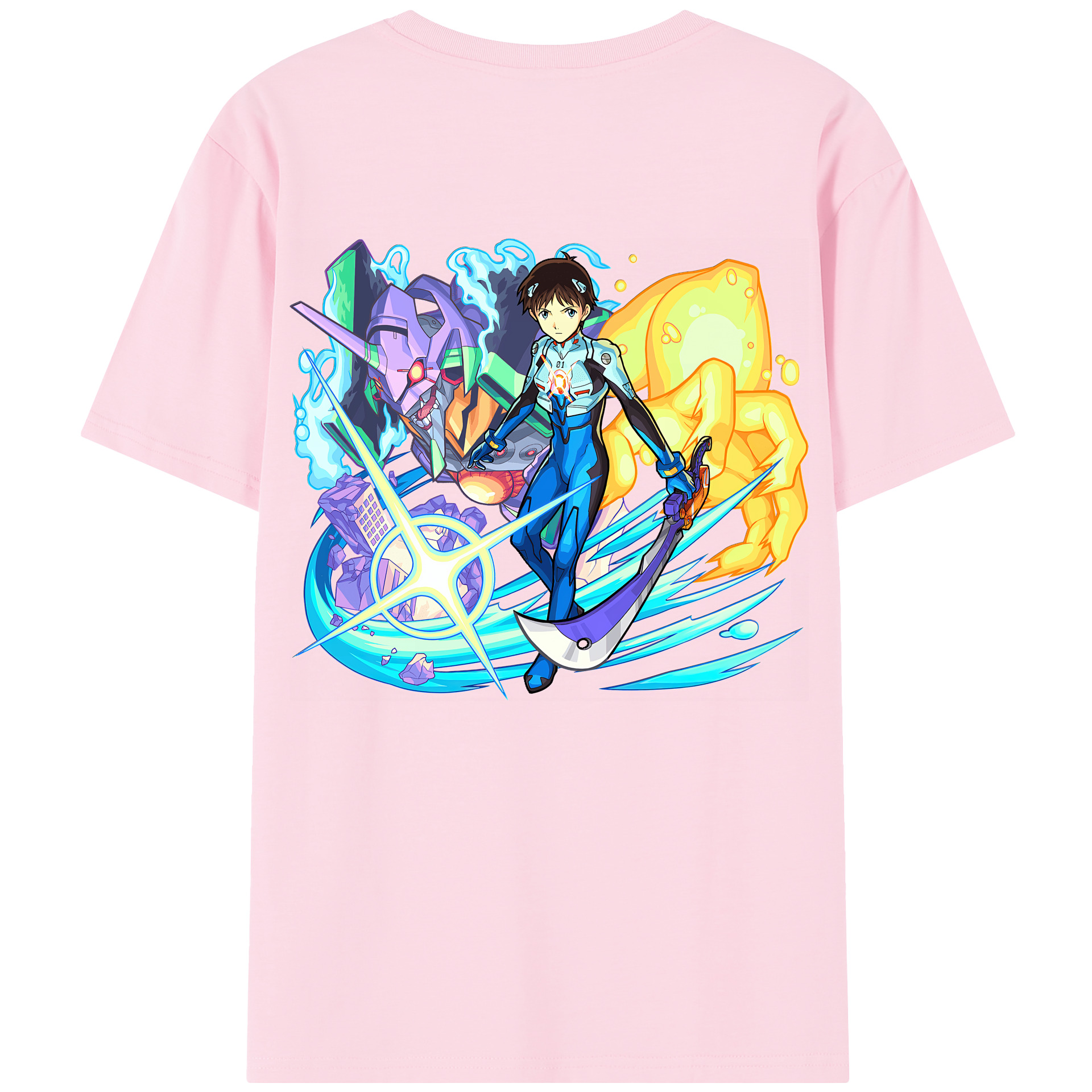 （画像用） EVA 新世紀エヴァンゲリオン 綿100％半袖Tシャツ（背面プリント）