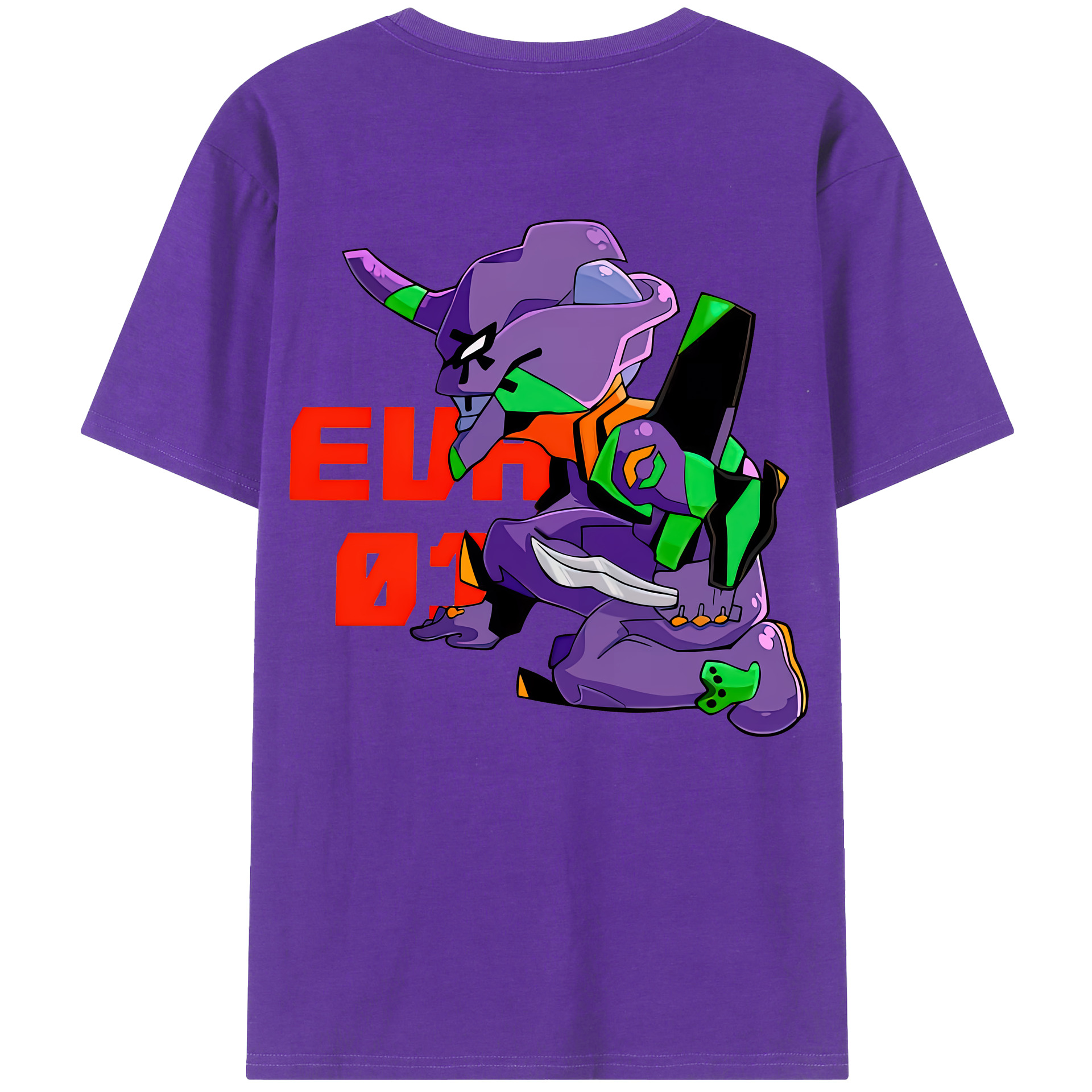 （画像用） EVA 新世紀エヴァンゲリオン 綿100％半袖Tシャツ（背面プリント）