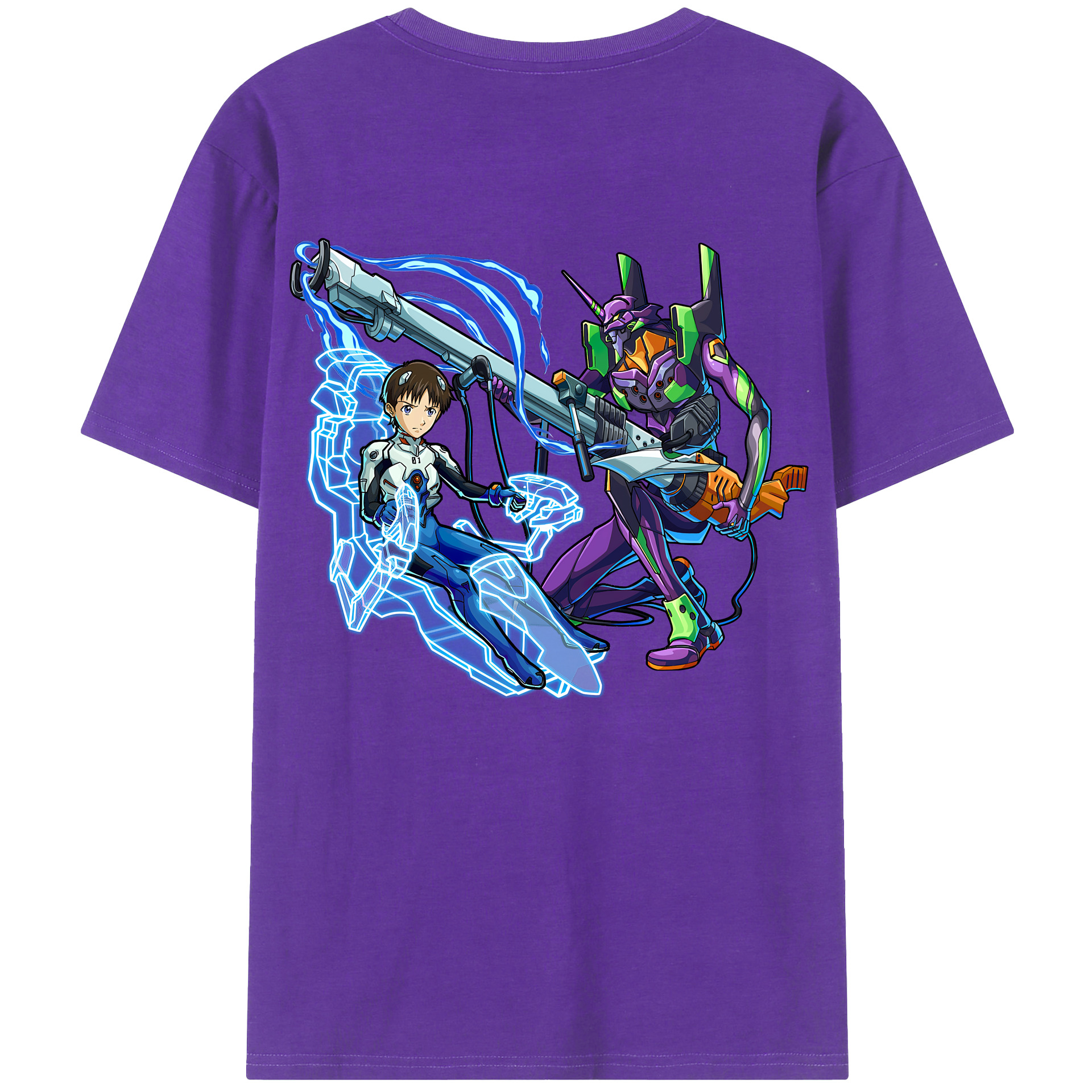 （画像用） EVA 新世紀エヴァンゲリオン 綿100％半袖Tシャツ（背面プリント）
