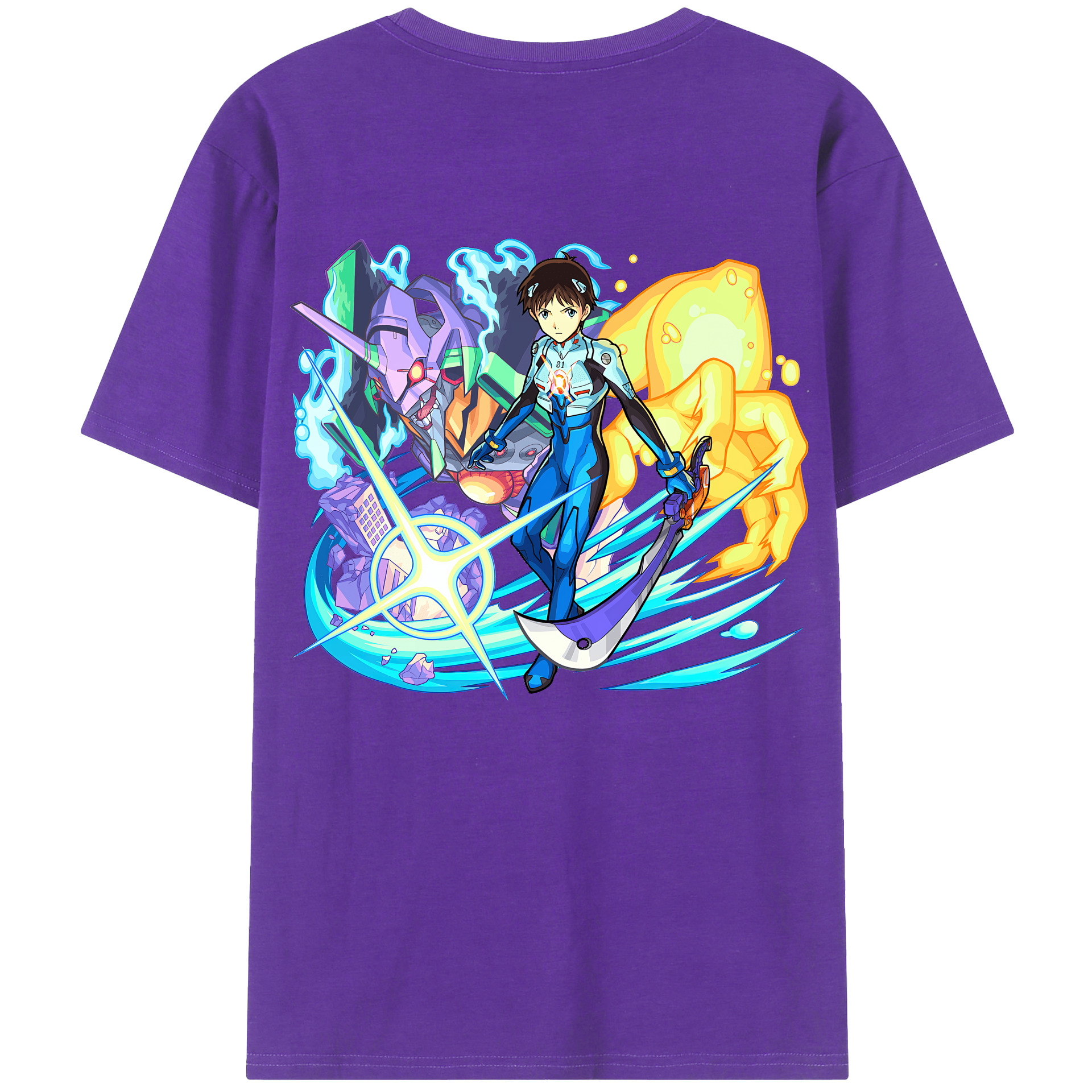 （画像用） EVA 新世紀エヴァンゲリオン 綿100％半袖Tシャツ（背面プリント）