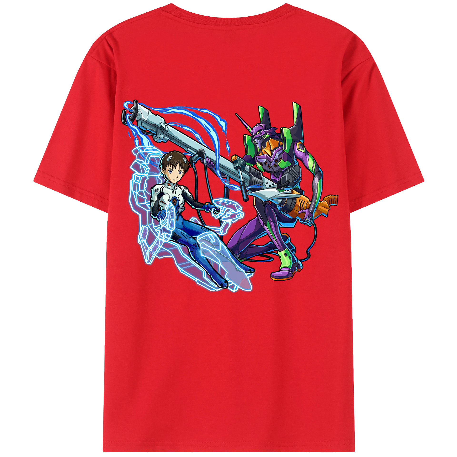 （画像用） EVA 新世紀エヴァンゲリオン 綿100％半袖Tシャツ（背面プリント）