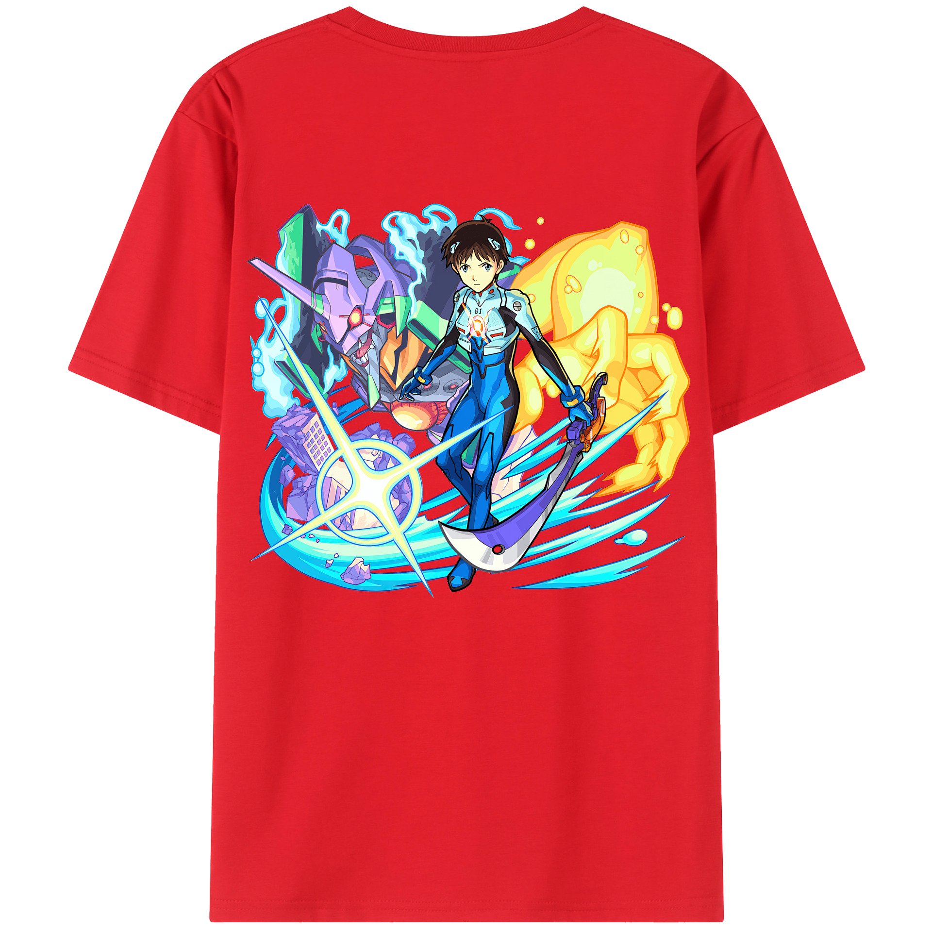 （画像用） EVA 新世紀エヴァンゲリオン 綿100％半袖Tシャツ（背面プリント）