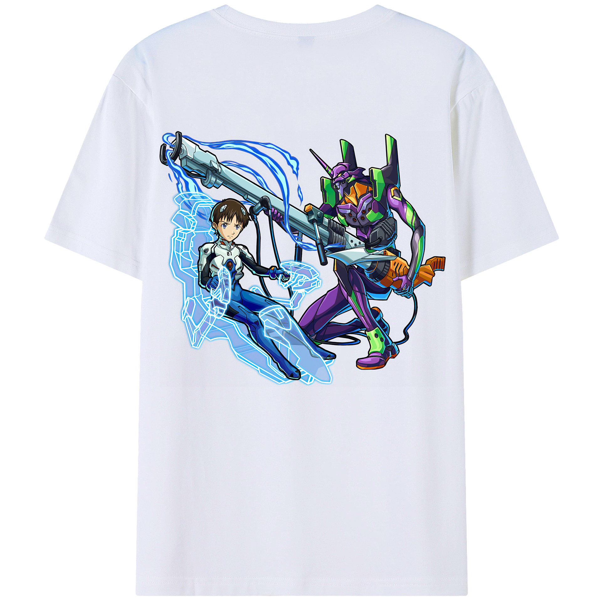 （画像用） EVA 新世紀エヴァンゲリオン 綿100％半袖Tシャツ（背面プリント）