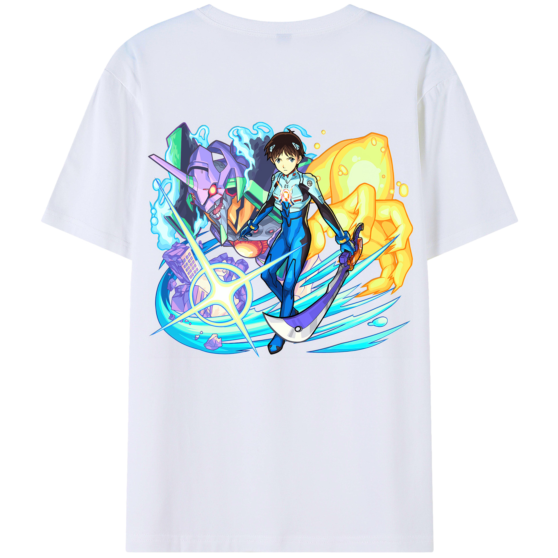 （画像用） EVA 新世紀エヴァンゲリオン 綿100％半袖Tシャツ（背面プリント）