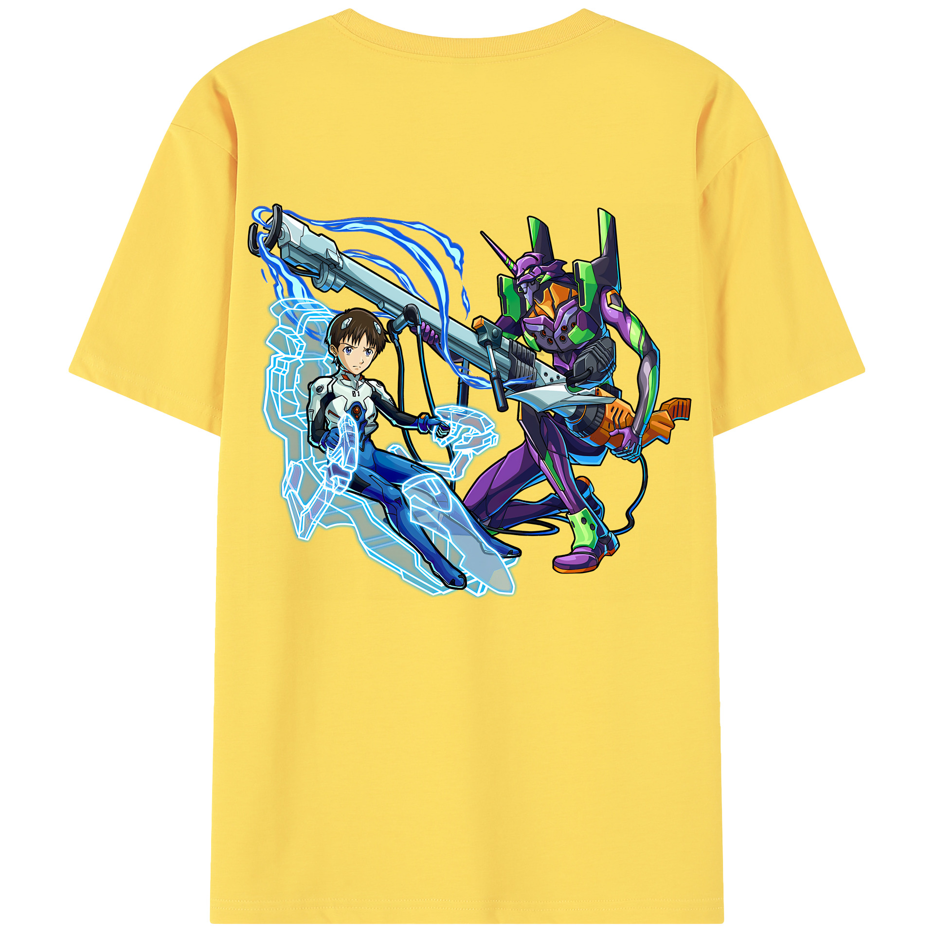 （画像用） EVA 新世紀エヴァンゲリオン 綿100％半袖Tシャツ（背面プリント）