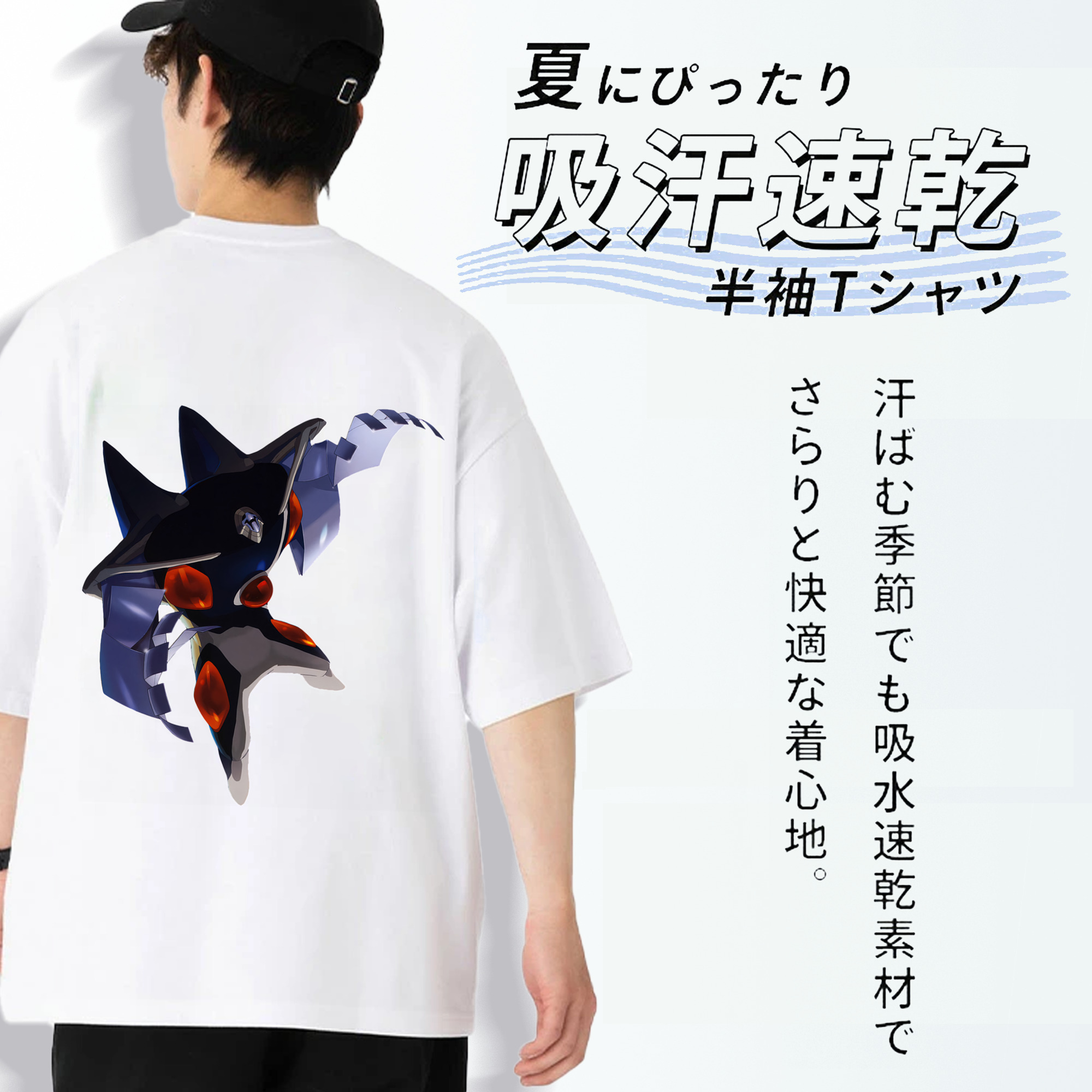 EVA 新世紀エヴァンゲリオン 綿100％半袖Tシャツ（背面プリント）