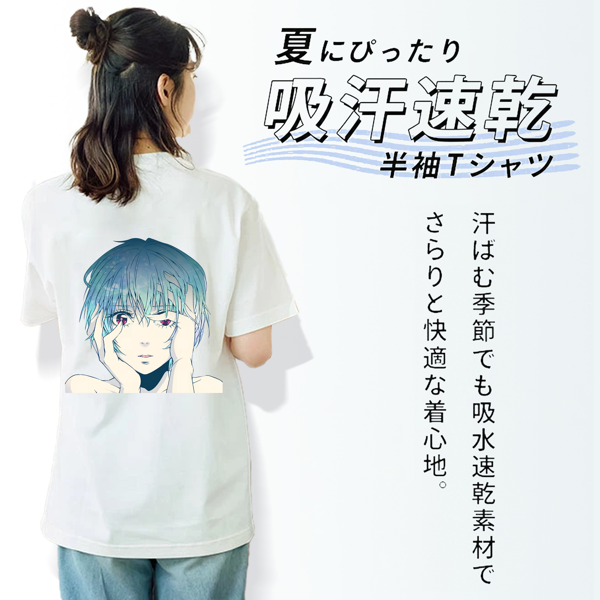 EVA 新世紀エヴァンゲリオン 綿100％半袖Tシャツ（背面プリント）