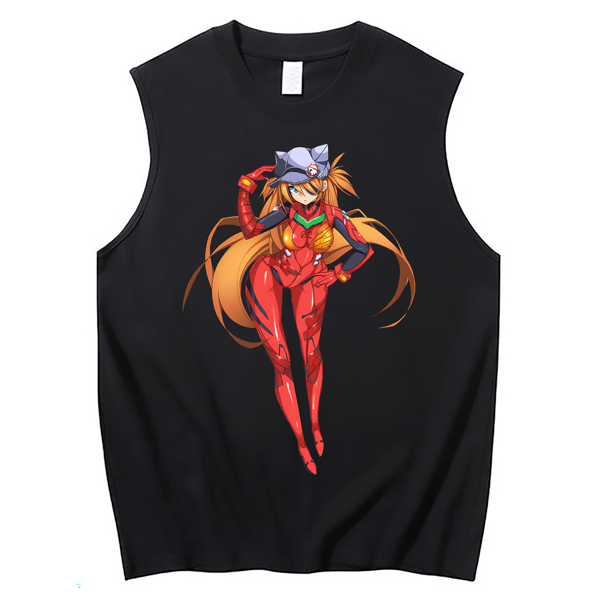 （画像用） EVA 新世紀エヴァンゲリオン コットン100％タンクトップ（フロントプリント）