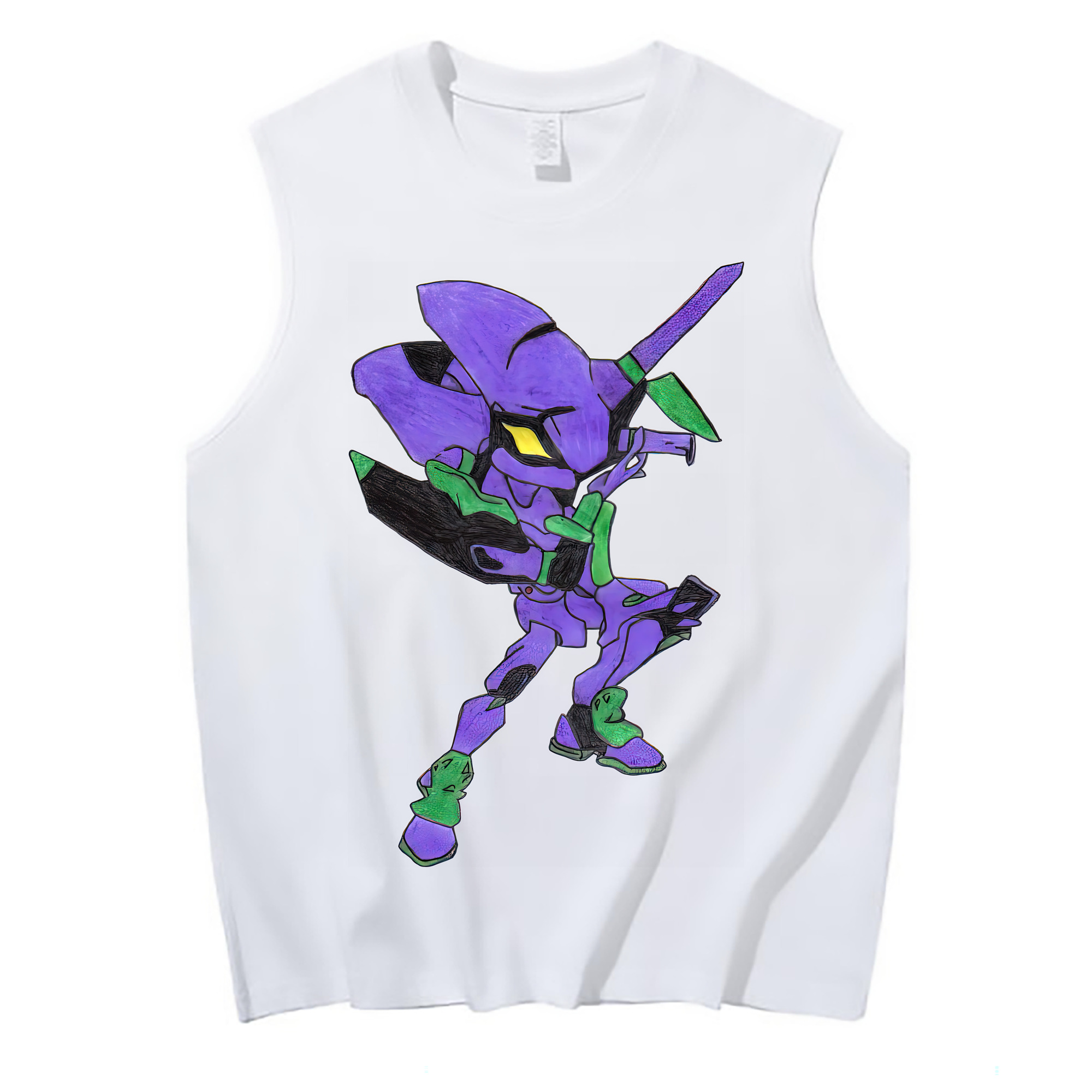 （画像用） EVA 新世紀エヴァンゲリオン コットン100％タンクトップ（フロントプリント）