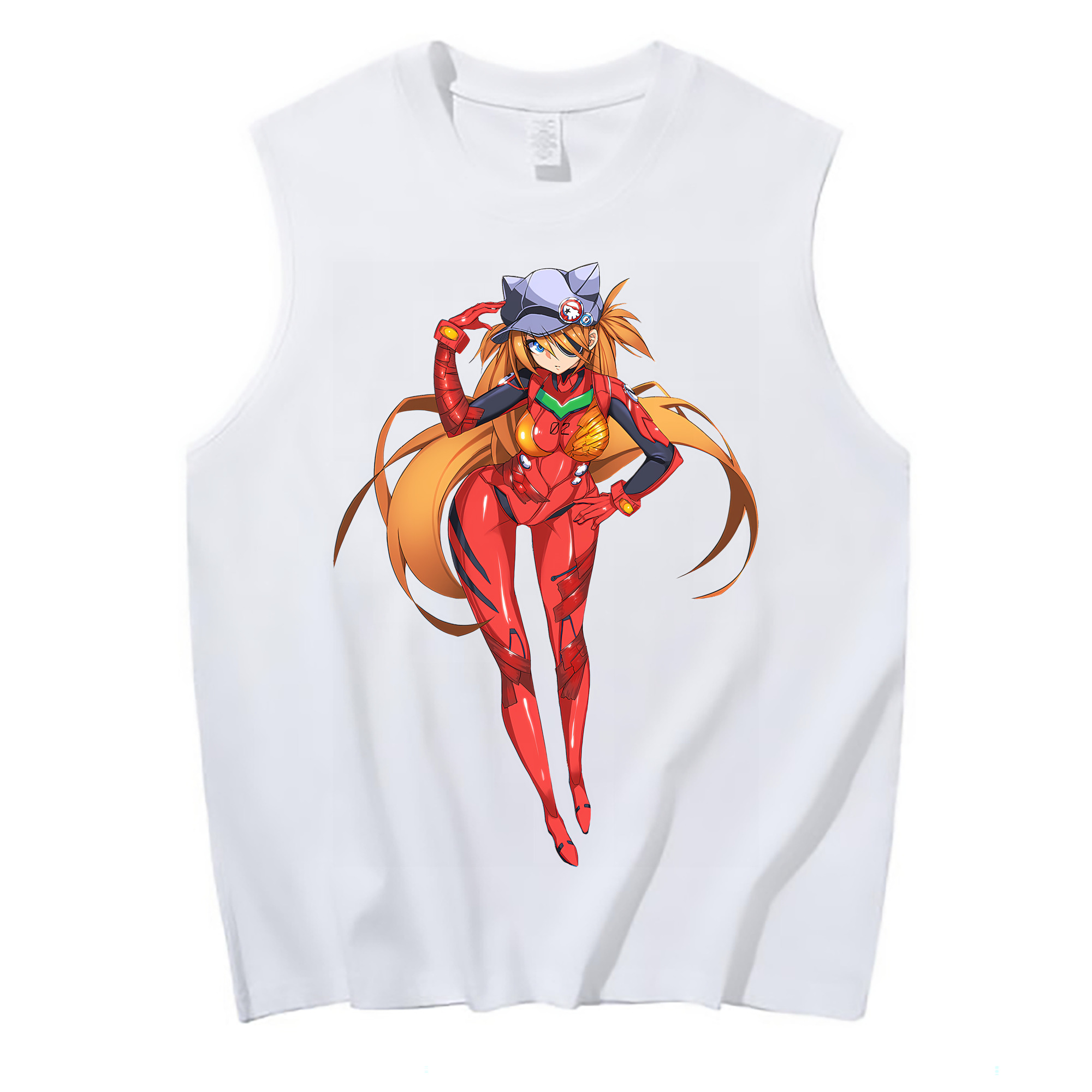 （画像用） EVA 新世紀エヴァンゲリオン コットン100％タンクトップ（フロントプリント）
